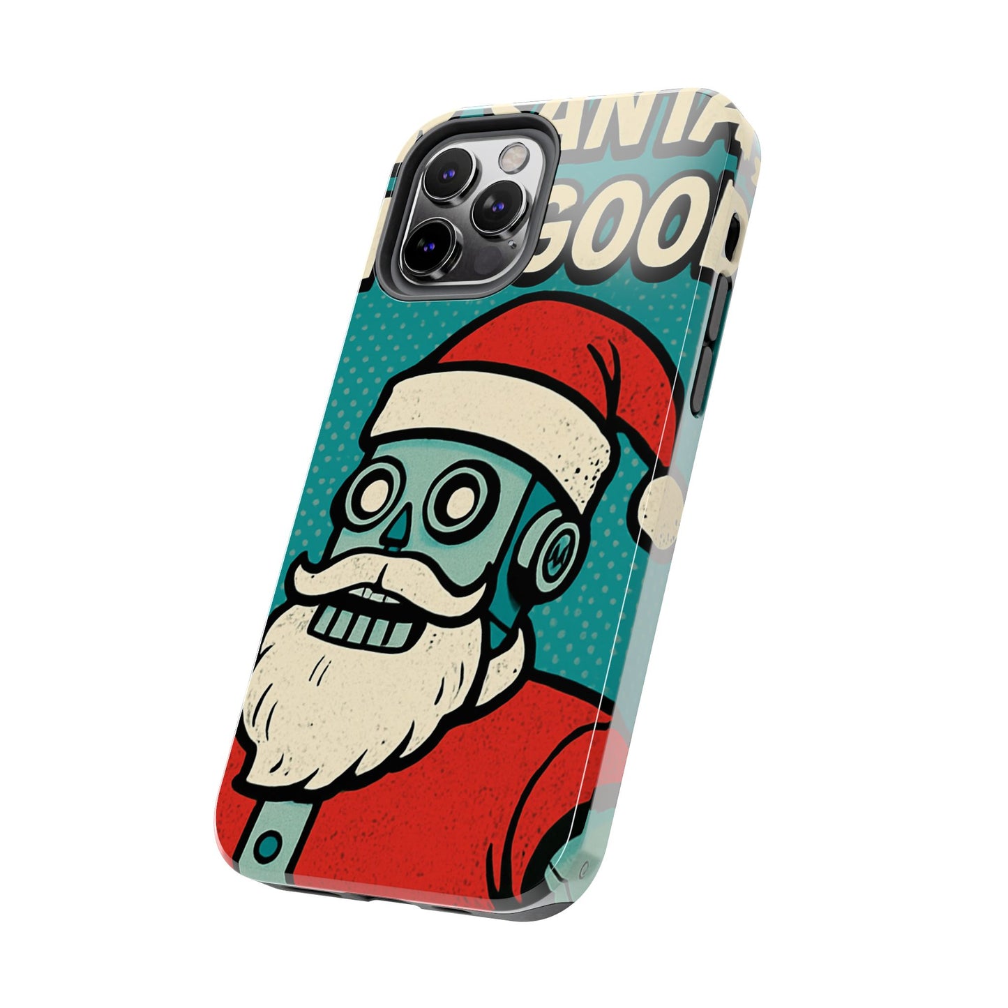 Santa Robot Phone Case - Durable Tough Design for Holidays