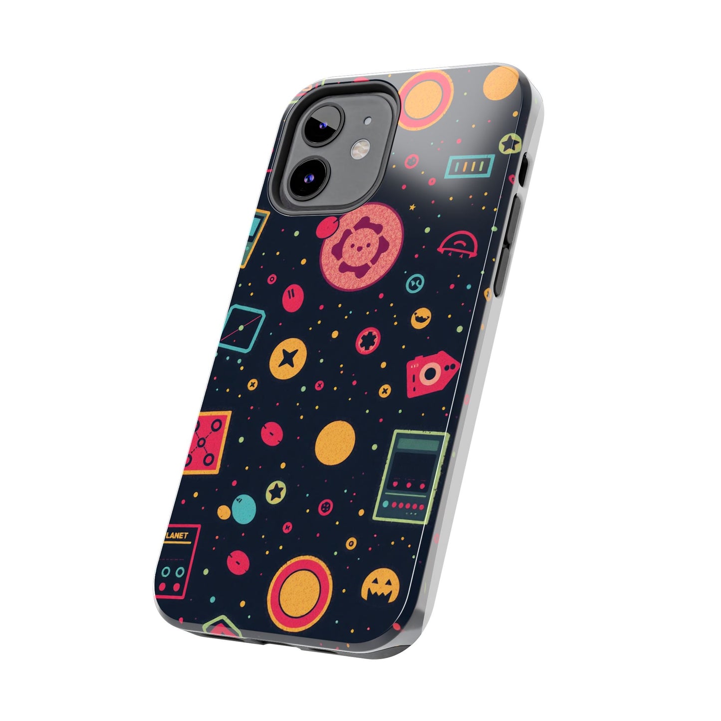 Colorful Space-Themed Tough Phone Case - Fun & Durable Protection for All Ages - for iPhone