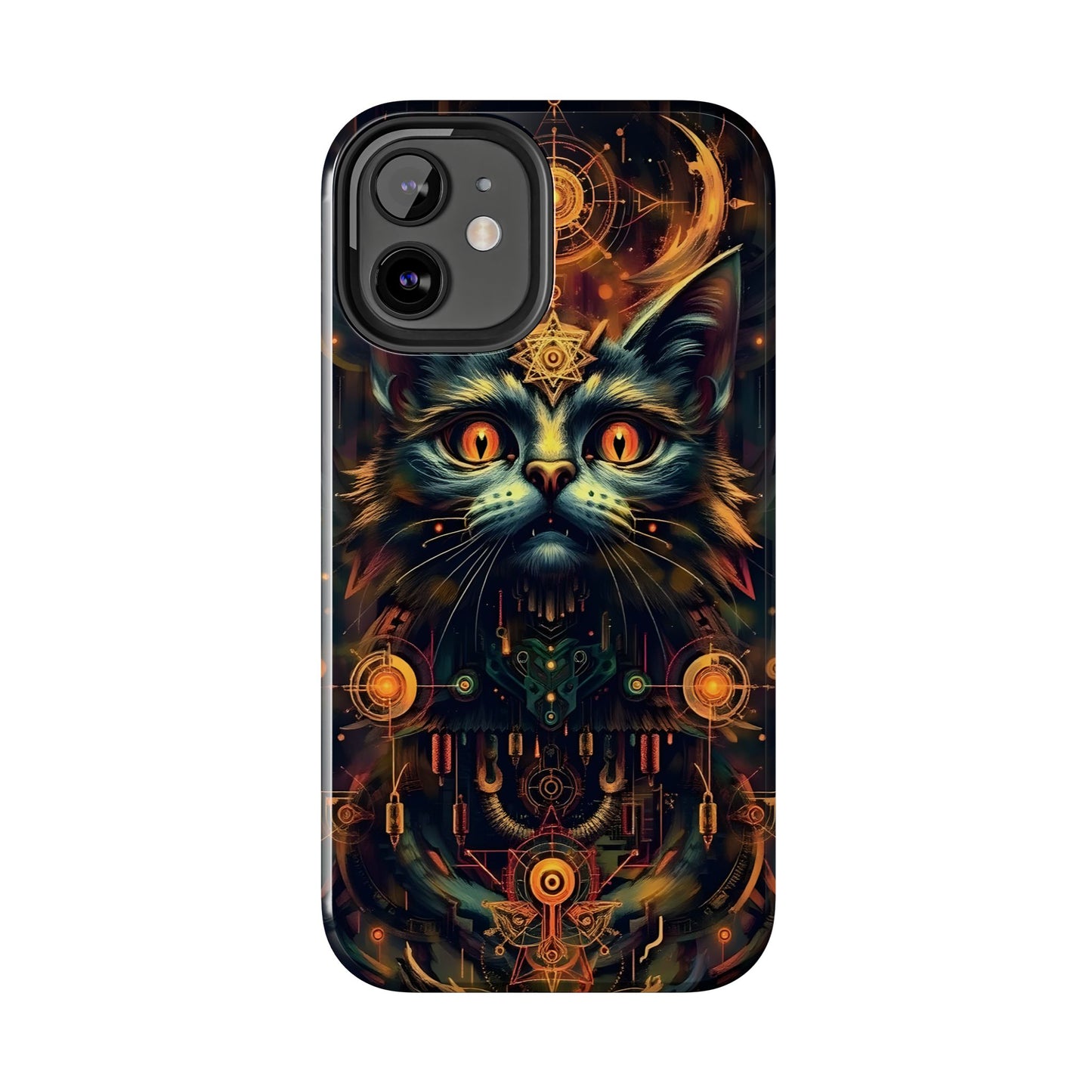 Mystical Cat Queen Tough Phone Case – Unique Protection for Cat Lovers - for iPhone