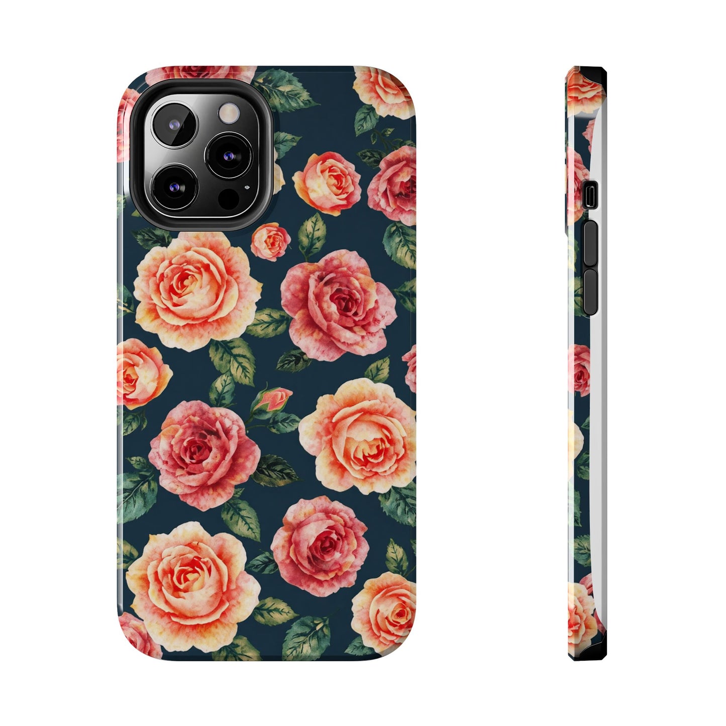 Floral Tough Phone Cases - Durable & Stylish New Age Rose Design - for iPhone
