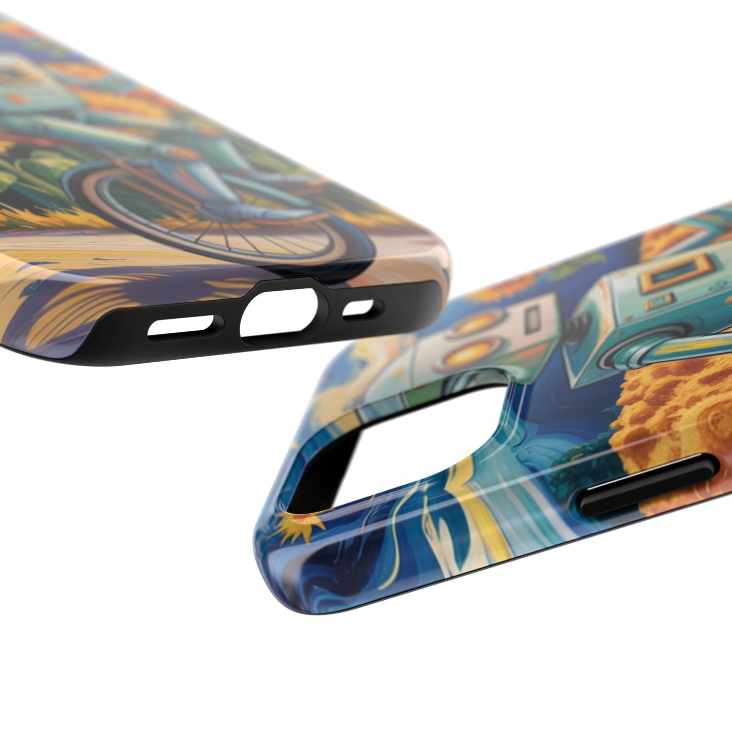Robot Cycle Tough Phone Case - Durable & Unique Design
