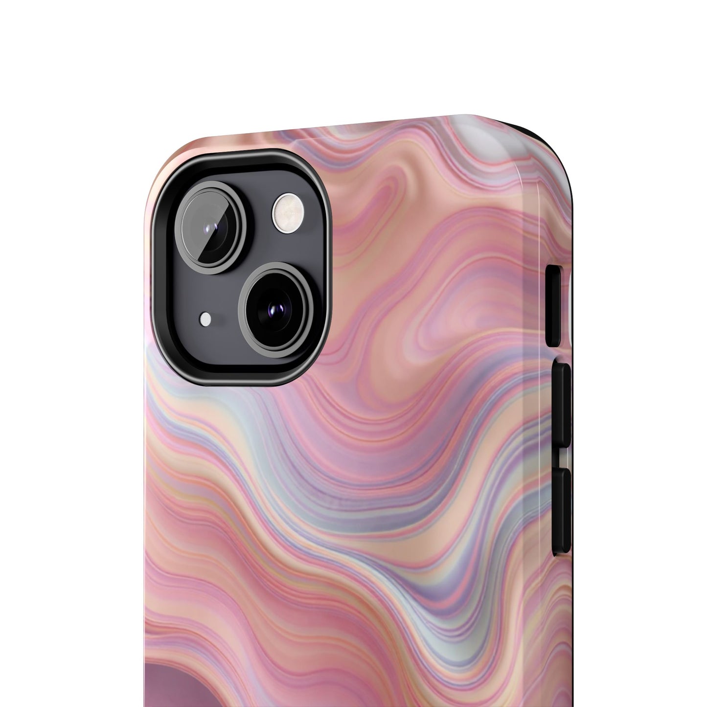Stylish Tough Phone Cases - Abstract Pink Marble Design