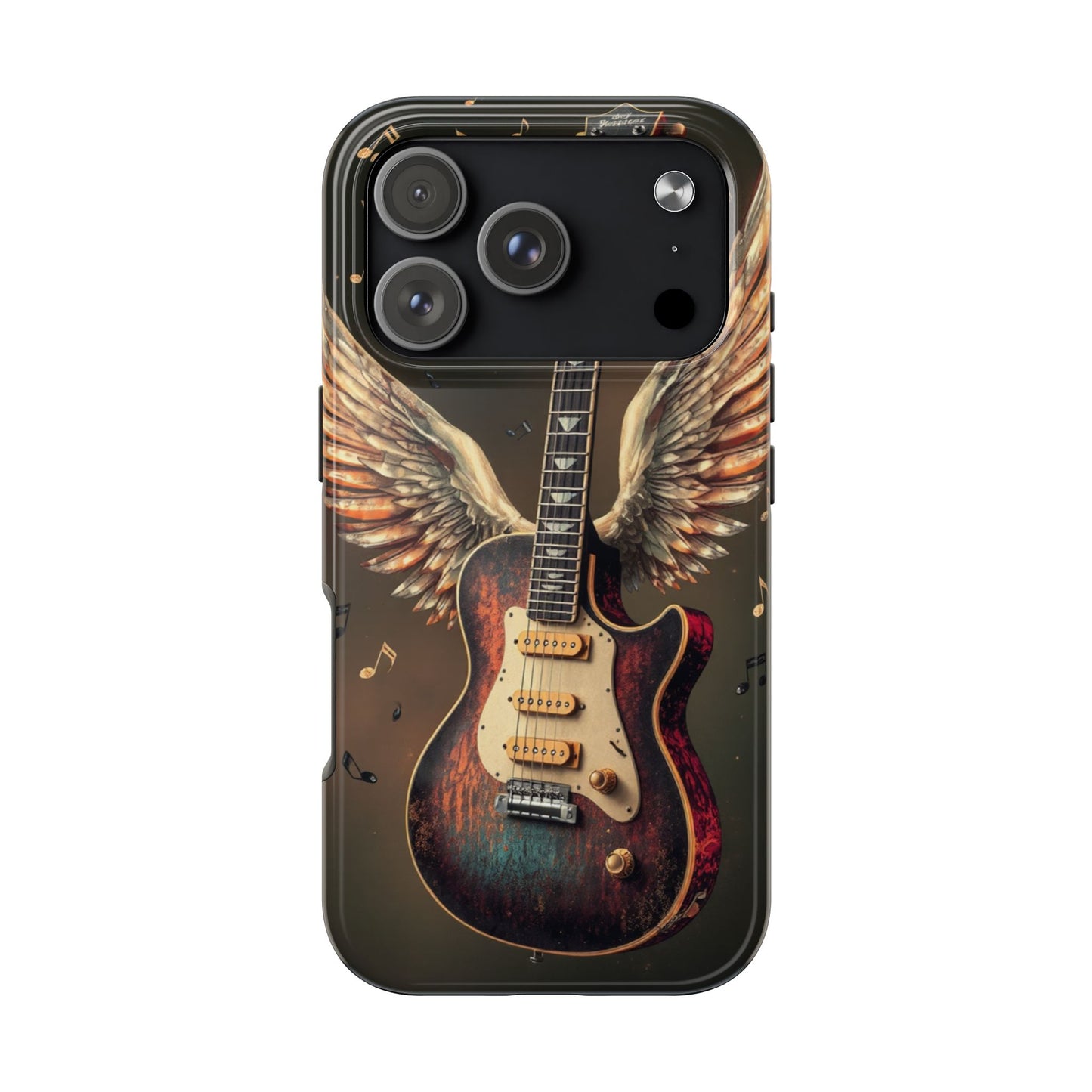 Inspirational Guitar Wing Phone Case - Tough Protection for Music Lovers