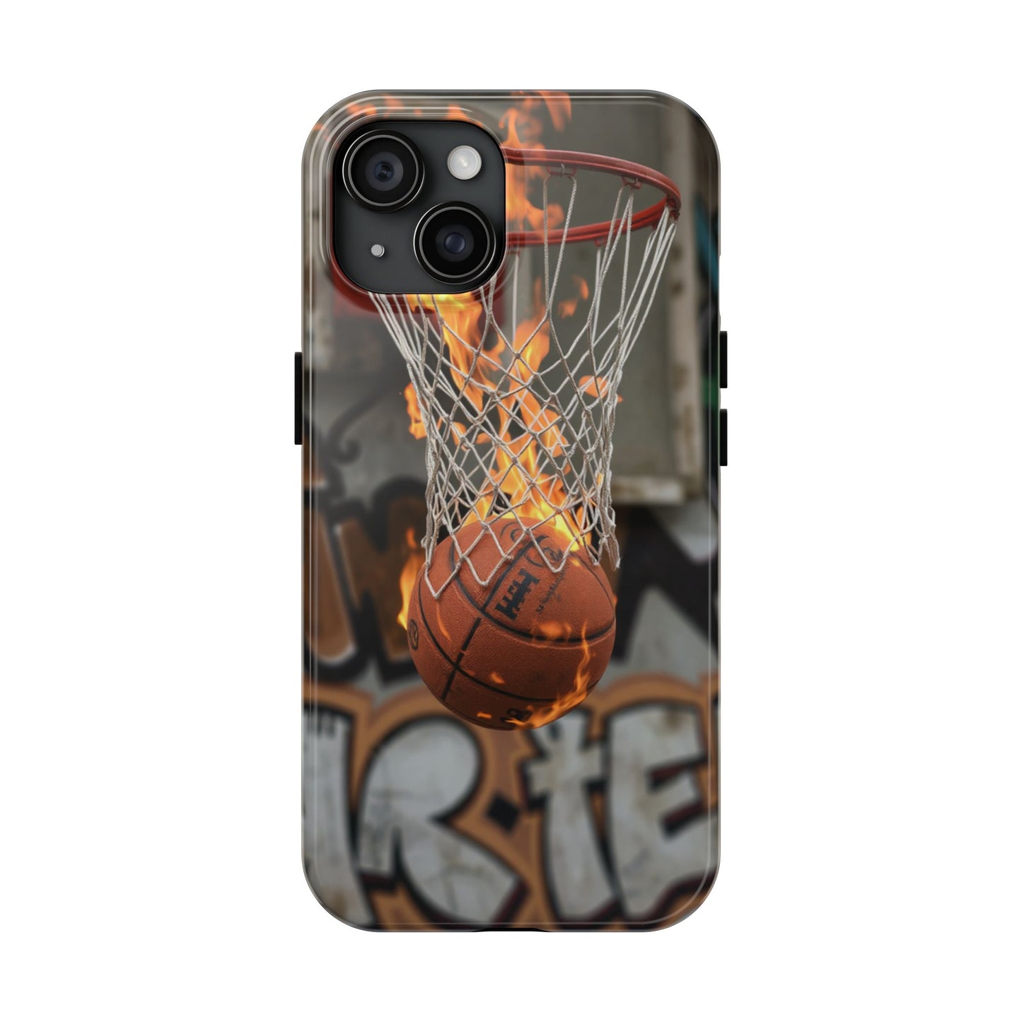 Fire Basketball Tough Phone Case - Durable Sporty Design for Athletes & Fans