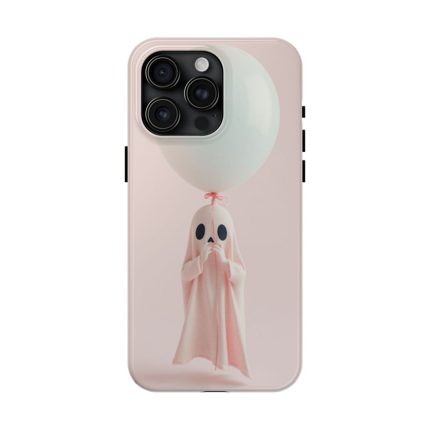 Cute Ghost Phone Case with Balloon - Tough Protection for Spooky Vibes