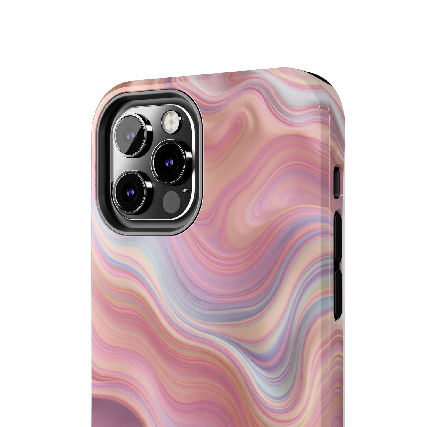 Stylish Tough Phone Cases - Abstract Pink Marble Design