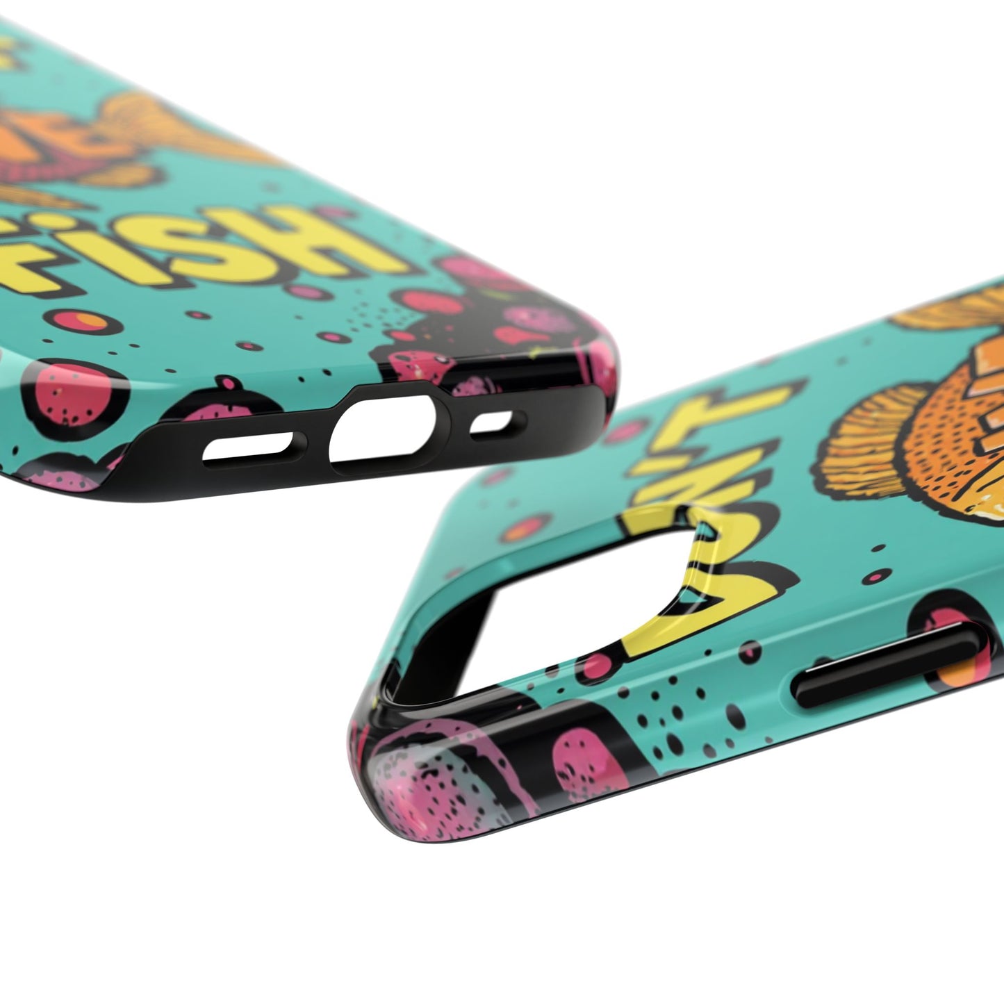 Catchy Fish-Themed Tough Phone Cases, Unique Gift for Fish Lovers, Durable Protection for Phones, Fun Aquatic Design, Ideal for Holidays