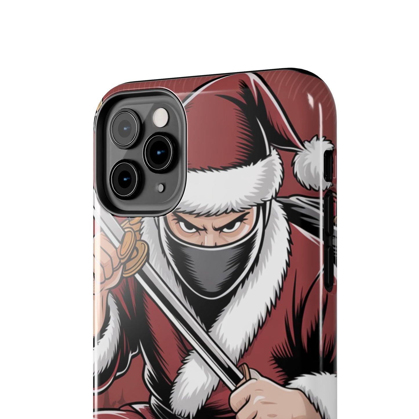 Ninja Santa Tough Phone Case | Durable Holiday Phone Cover for iPhone