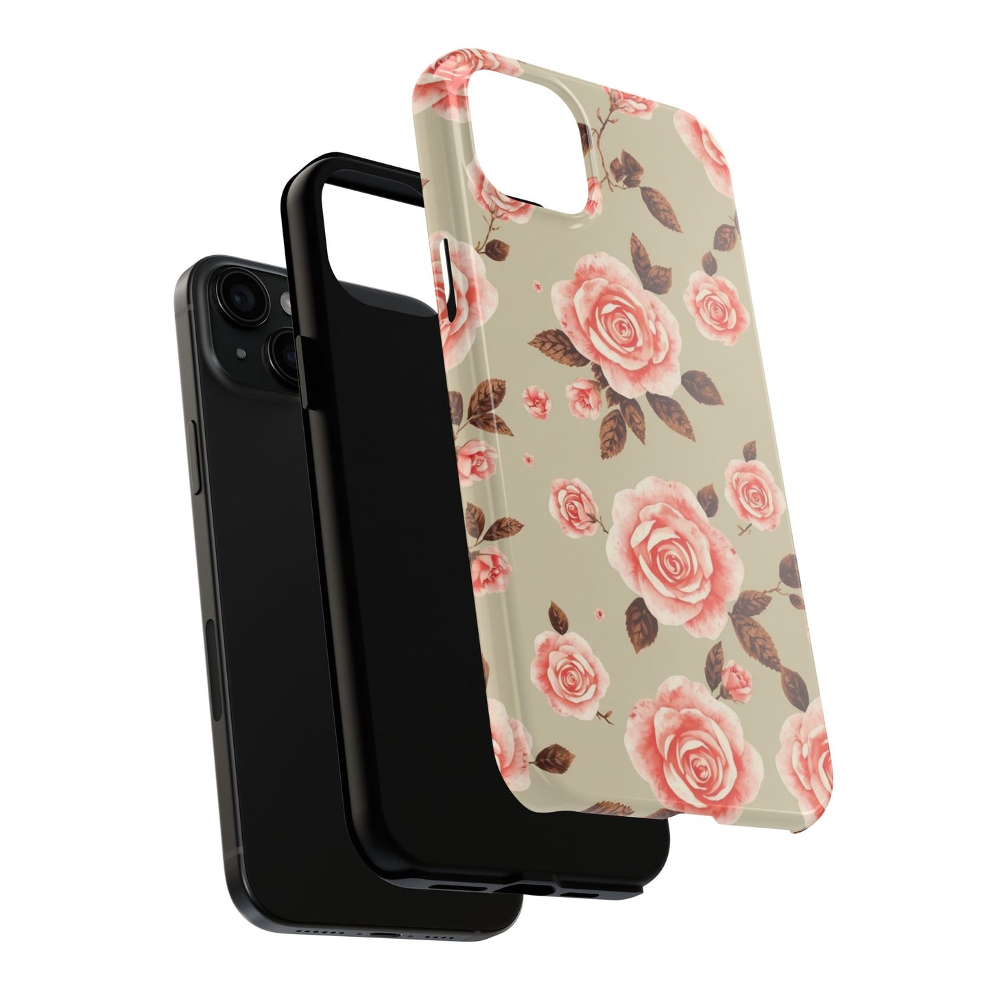 Elegant Floral Tough Phone Case for Stylish Protection - for iPhone
