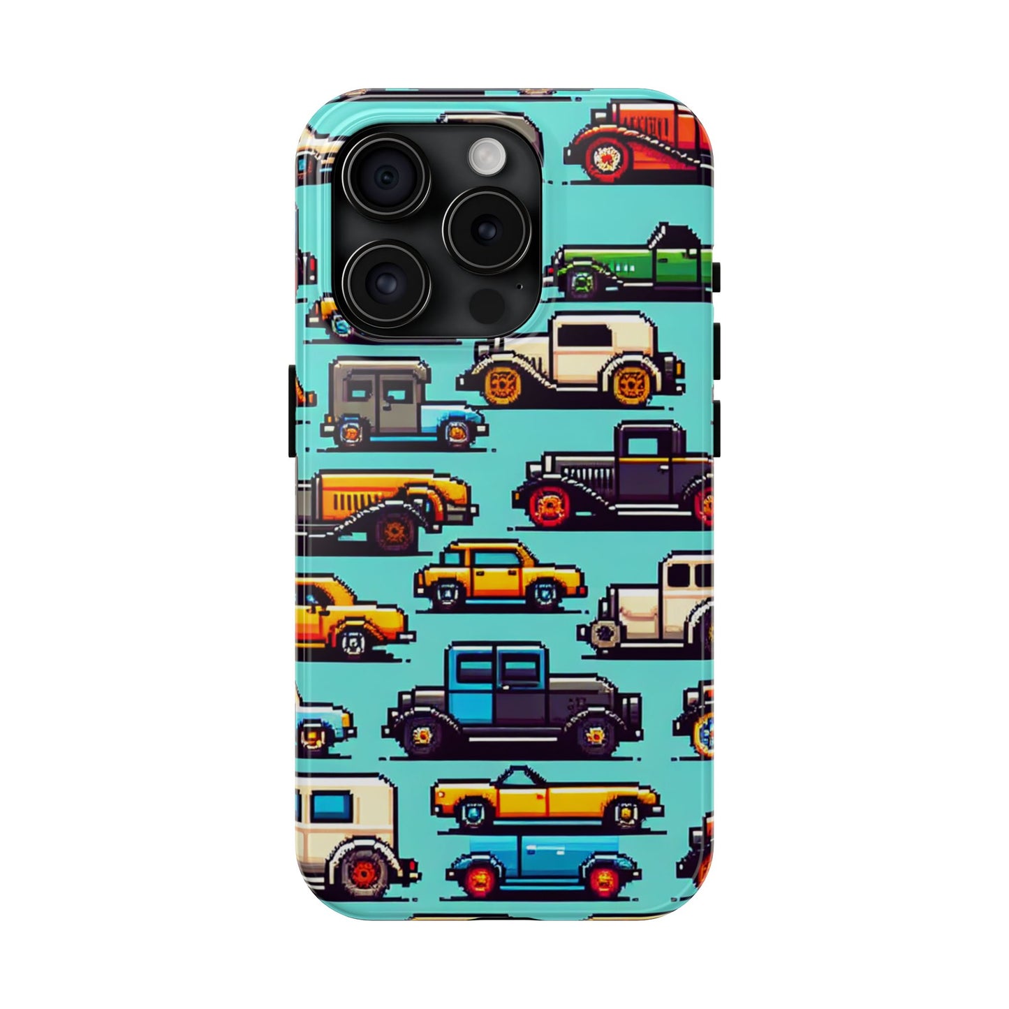 Retro Car Pixel Art Tough Phone Case - Durable & Stylish Protection - for iPhone
