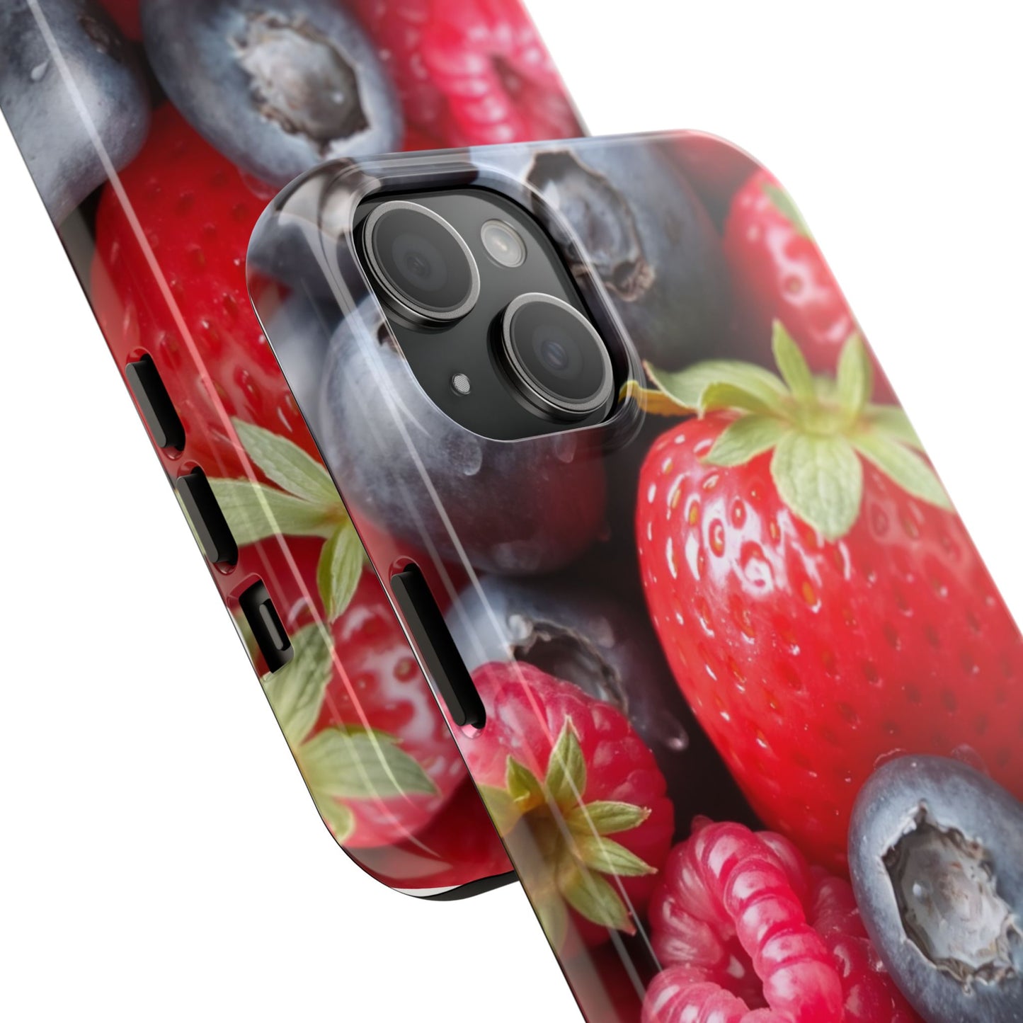 Fruit-Themed Tough Phone Case - Berry Burst Design