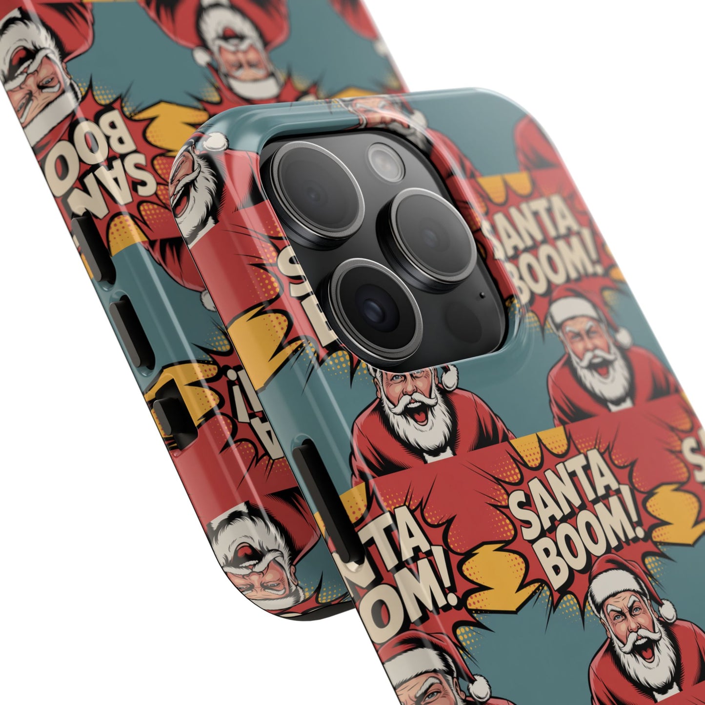 Festive Santa Boom Pattern Tough Phone Case