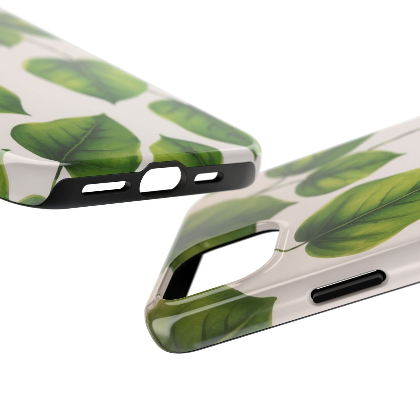 Tough Phone Cases with Green Leaf Design | Eco-Friendly Protection for Nature Lovers