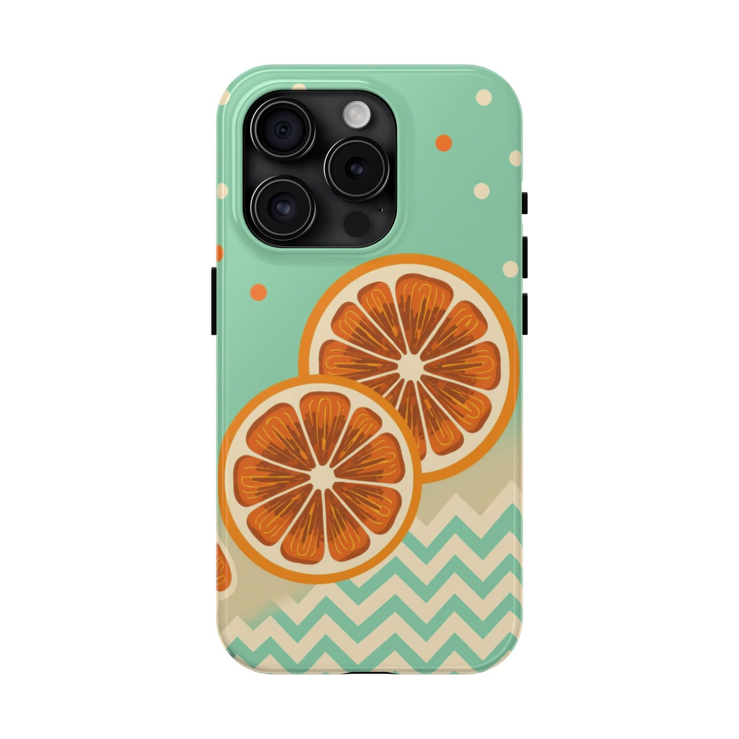 Citrus Vibe Tough Phone Case - Fun Orange Slice Design