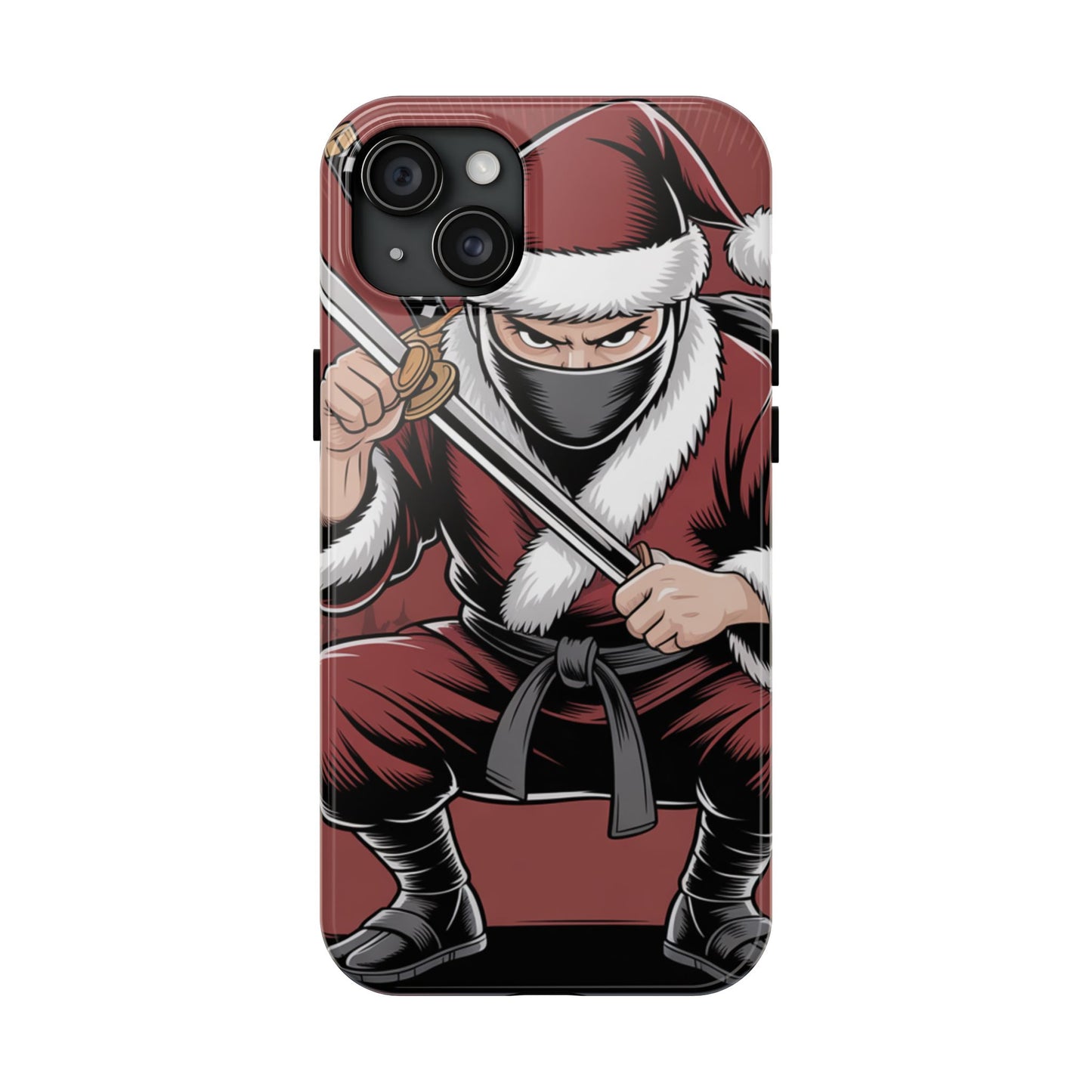 Ninja Santa Tough Phone Case | Durable Holiday Phone Cover for iPhone