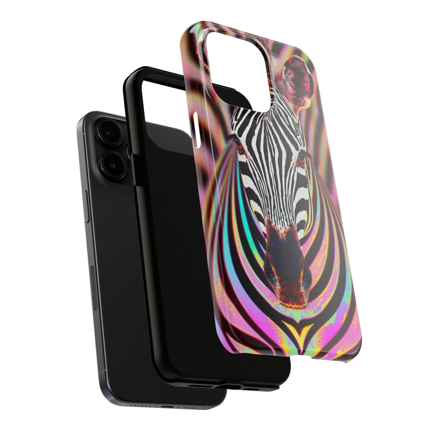 Vibrant Zebra Tough Phone Case - Unique Animal Design for Wild Spirit