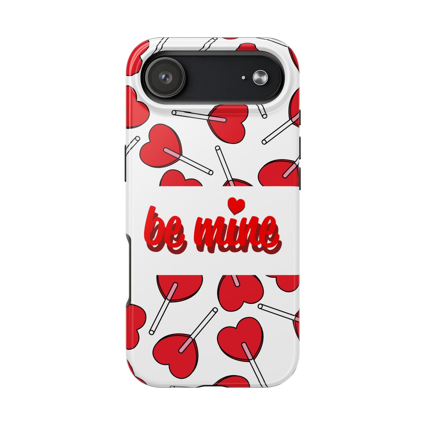 Be Mine Heart Pattern Tough Phone Case - Love Gift - for iPhone