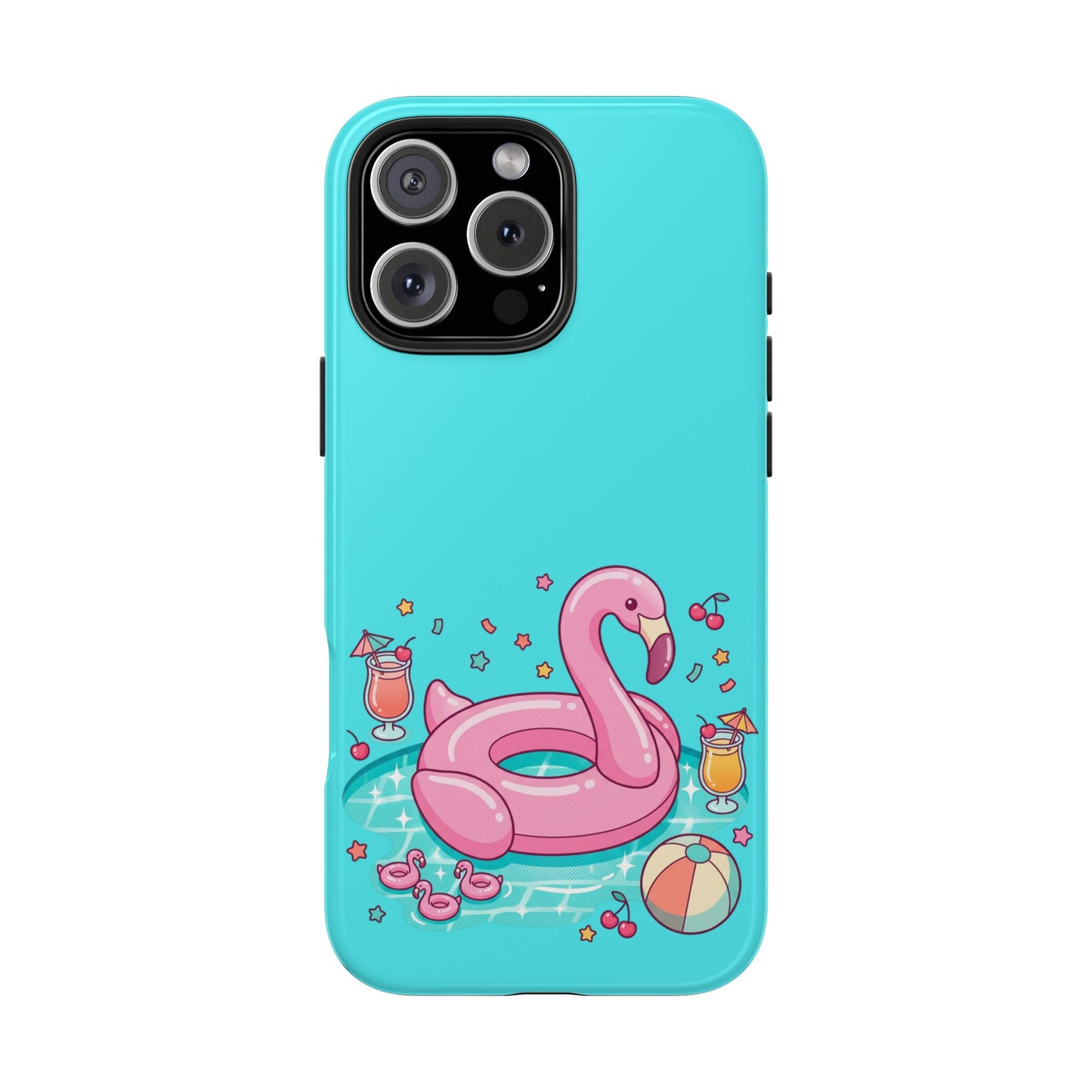 Flamingo Pool Party iPhone Case