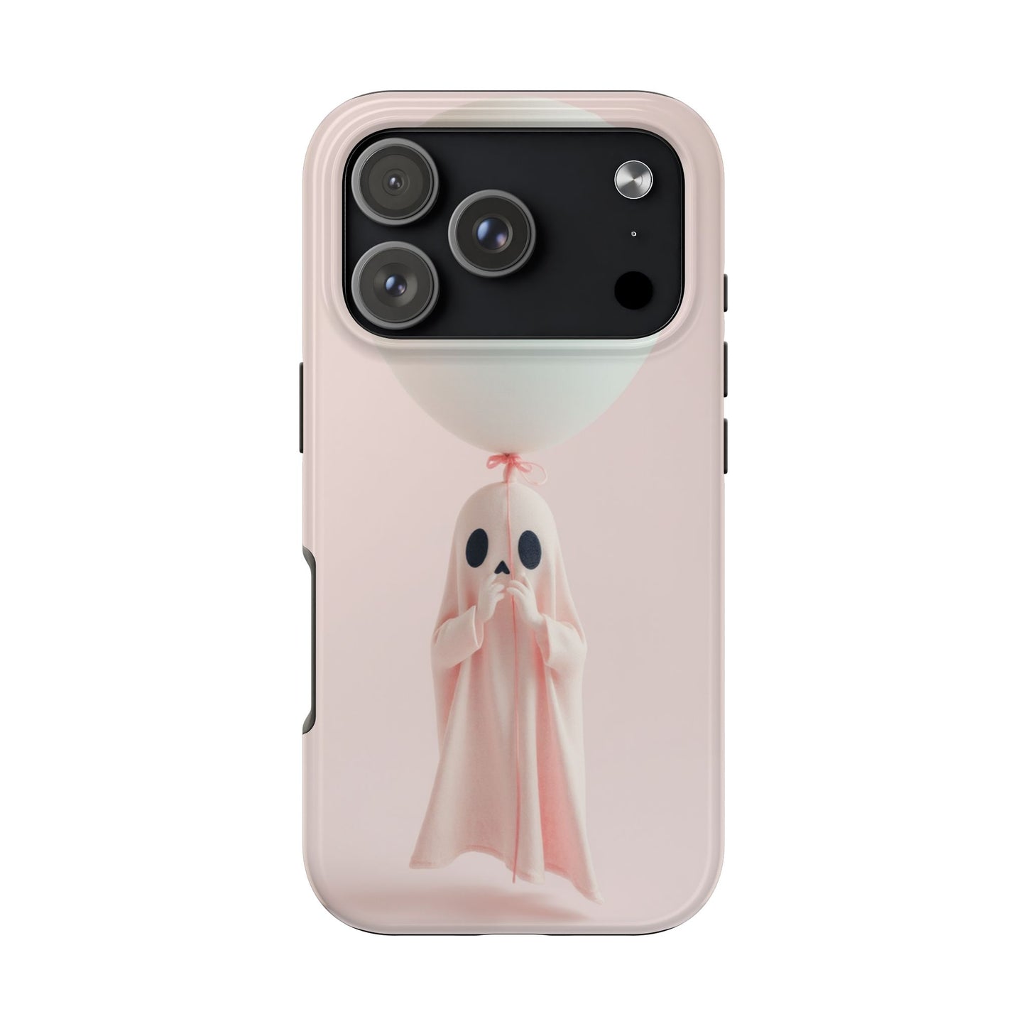 Cute Ghost Phone Case with Balloon - Tough Protection for Spooky Vibes