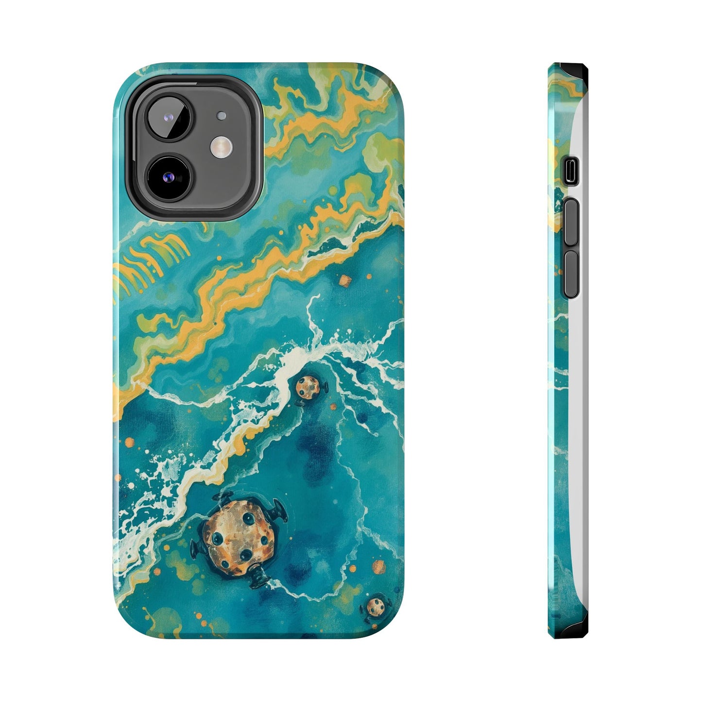 Ocean Wave Tough Phone Case – Durable Protection with Abstract Art Design