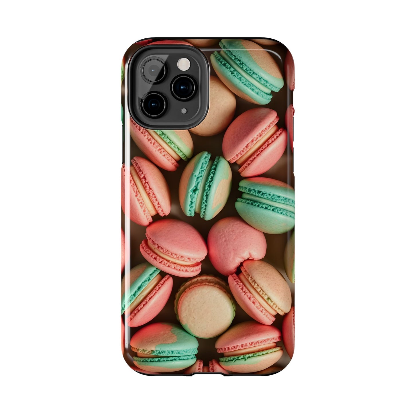 Colorful Tasty Macarons Tough Phone Case - Durable Protection with Sweet Aesthetic - for iPhone