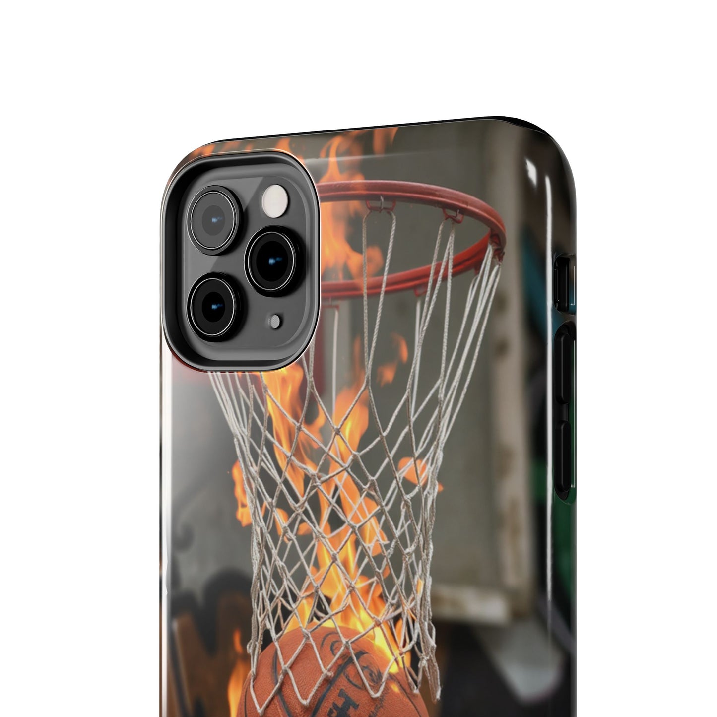 Fire Basketball Tough Phone Case - Durable Sporty Design for Athletes & Fans