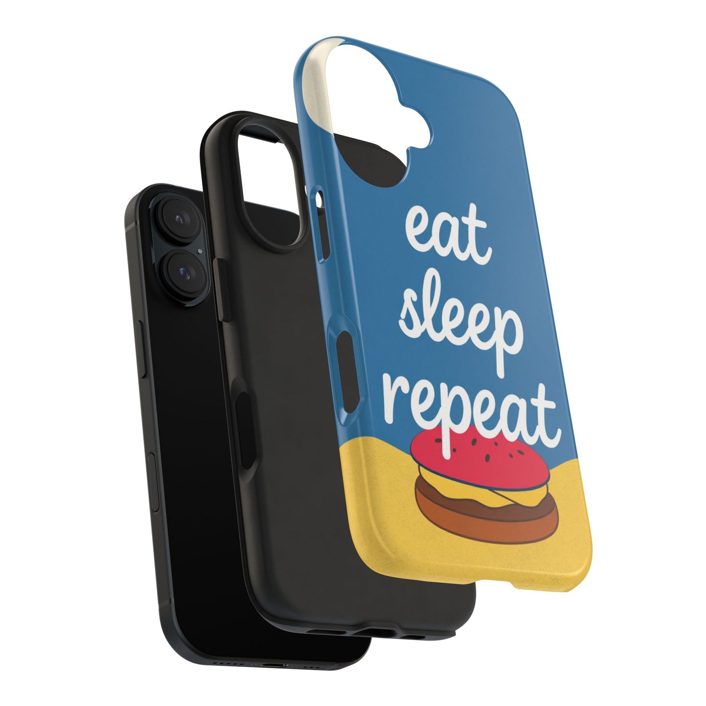 Eat, Sleep, Repeat Phone Case – Fun & Durable Tough Phone Cases for Food Lovers