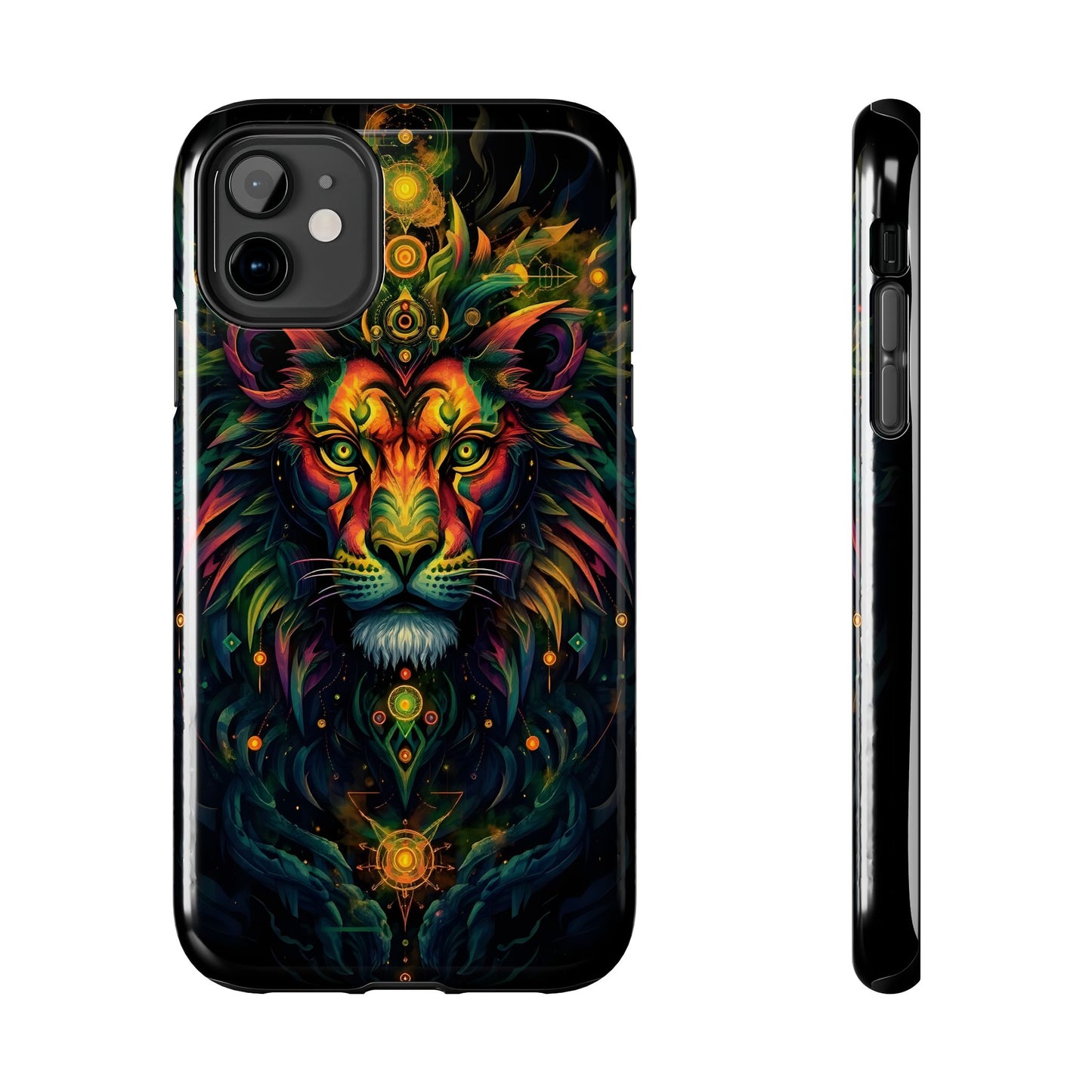 Vibrant Mystical Lion Art Tough Phone Case - Bold Protector for Animal Lovers - for iPhone