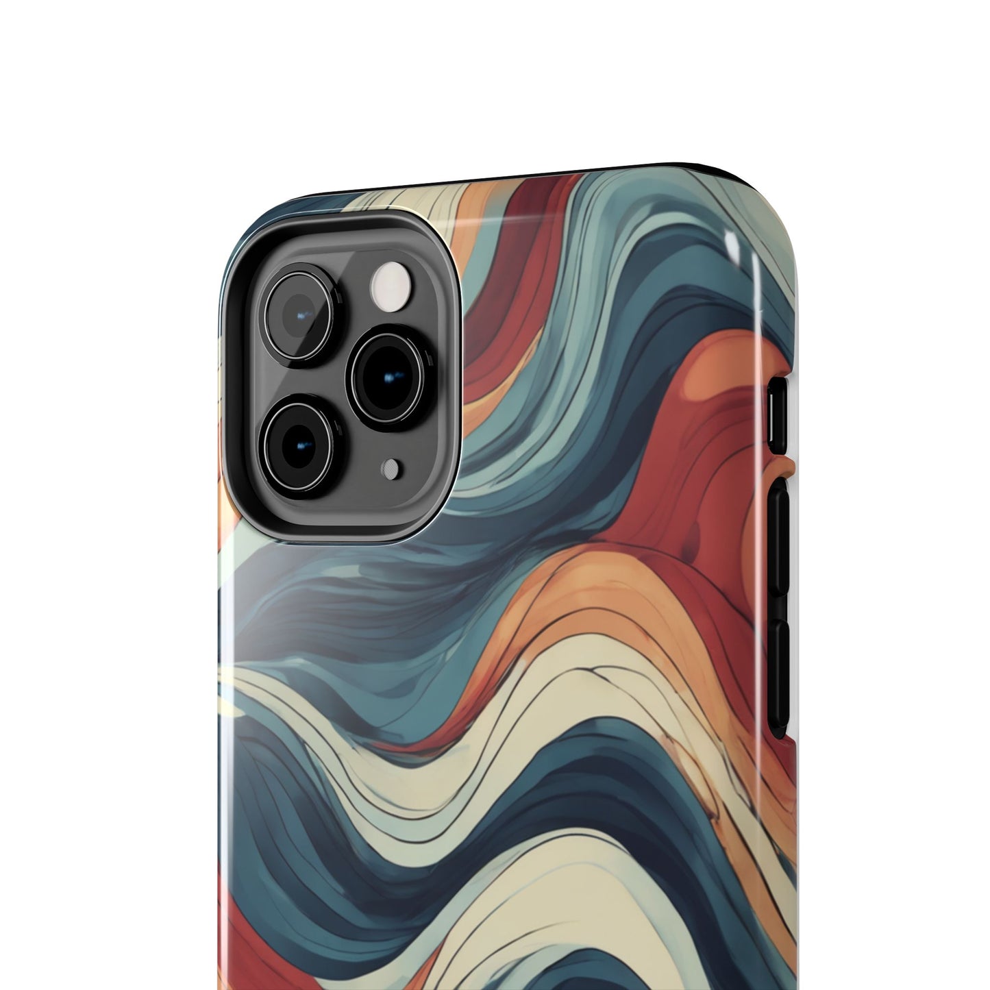 Abstract Wave Tough Phone Case | Stylish Protection for Daily Use - for iPhone