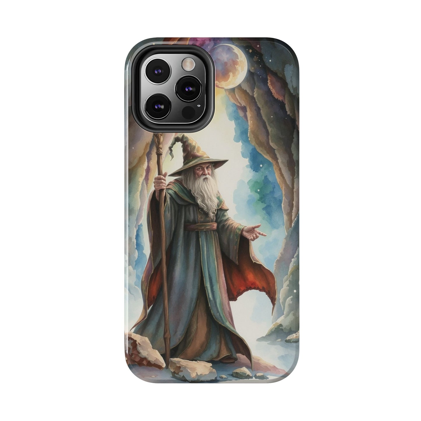 Magical Wizard Phone Case - Tough, Durable Phone Cover for Fantasy Lovers, Geek Gift, Unique Design, Celestial Phone Accessory