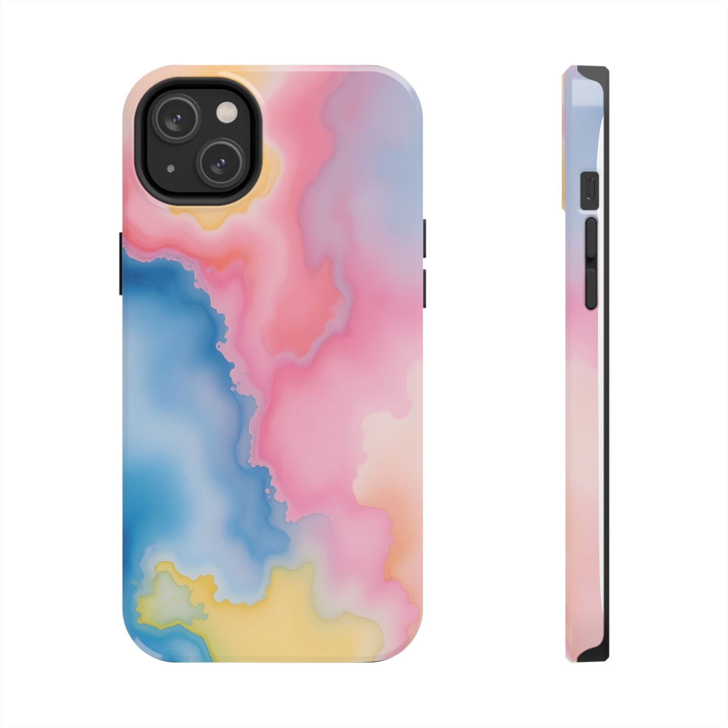 Painted Watercolor Tough Phone Case - Durable Protection with Artistic Vibes - for iPhone