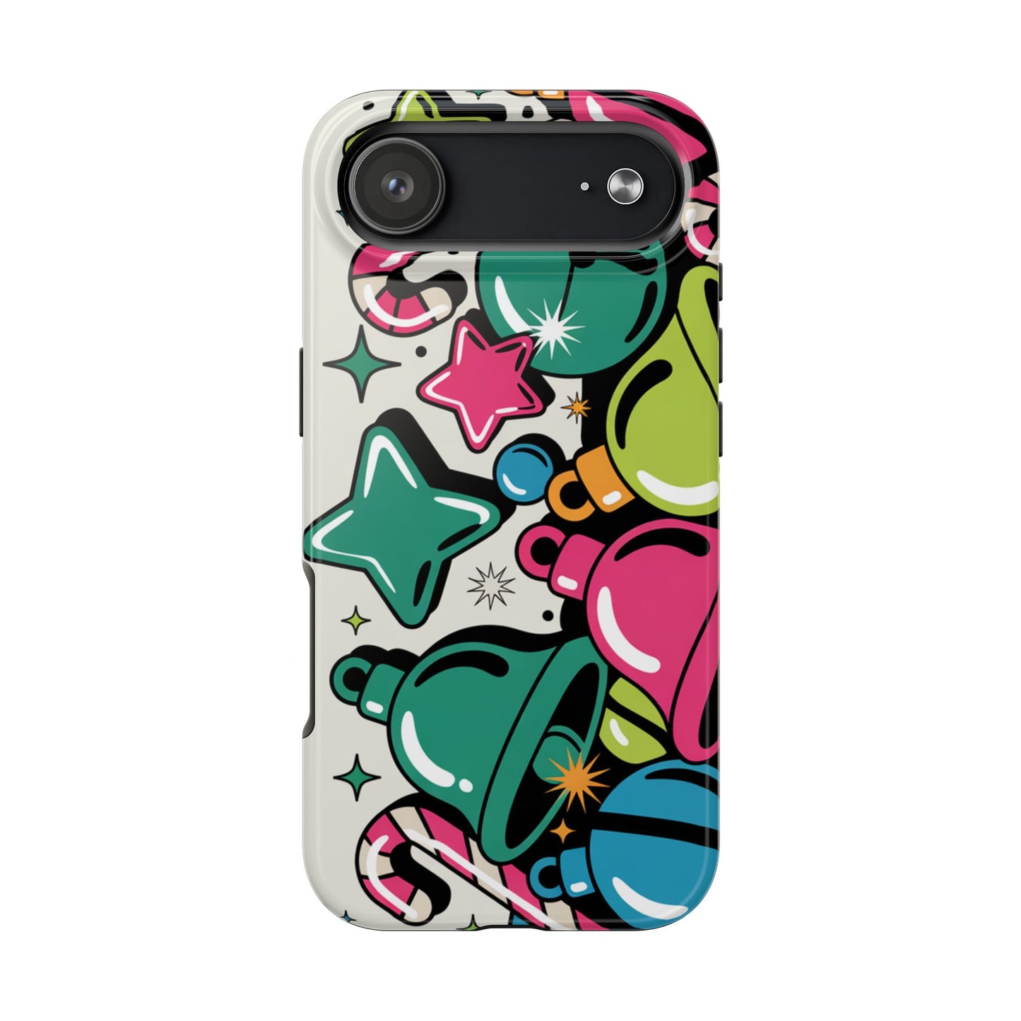 Retro 90's Colorful Bell Pattern Tough Phone Case for iPhones