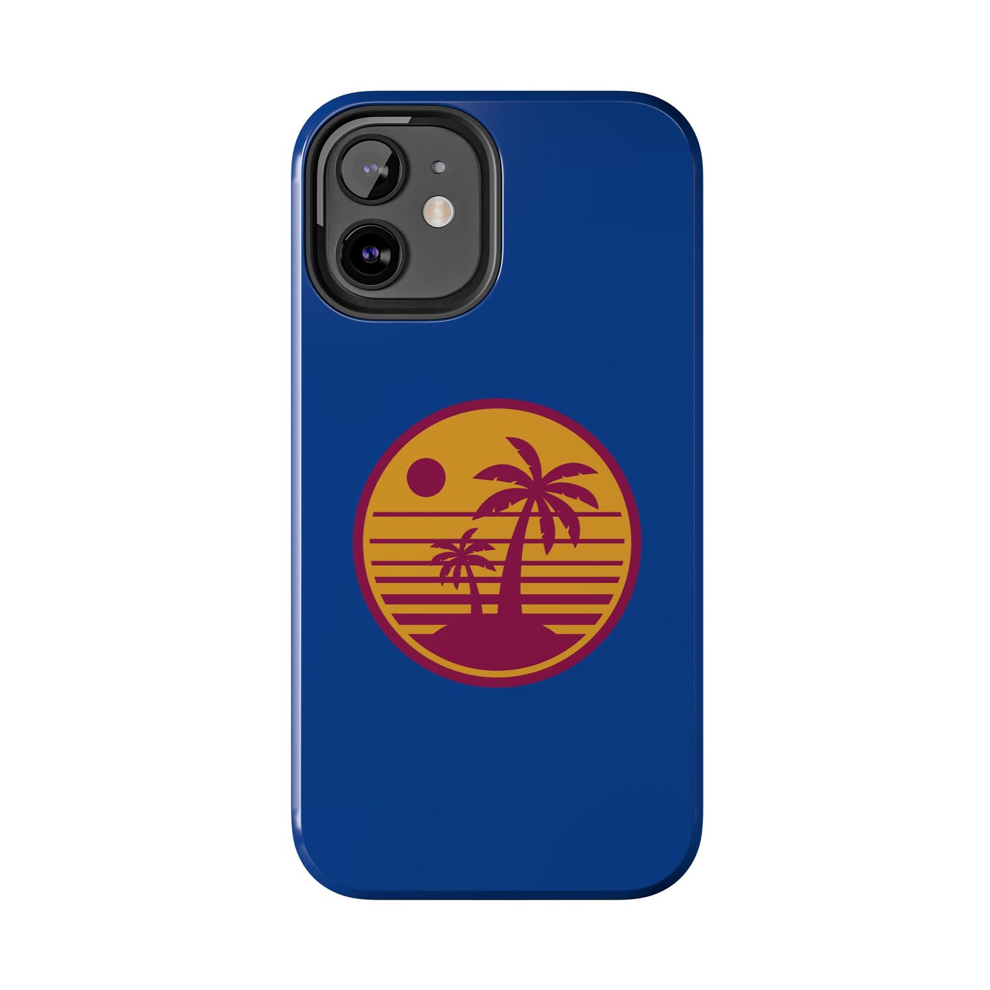 Retro Sunset Tough Phone Case - Vibrant Beach Vibes for Summer Adventures - for iPhone