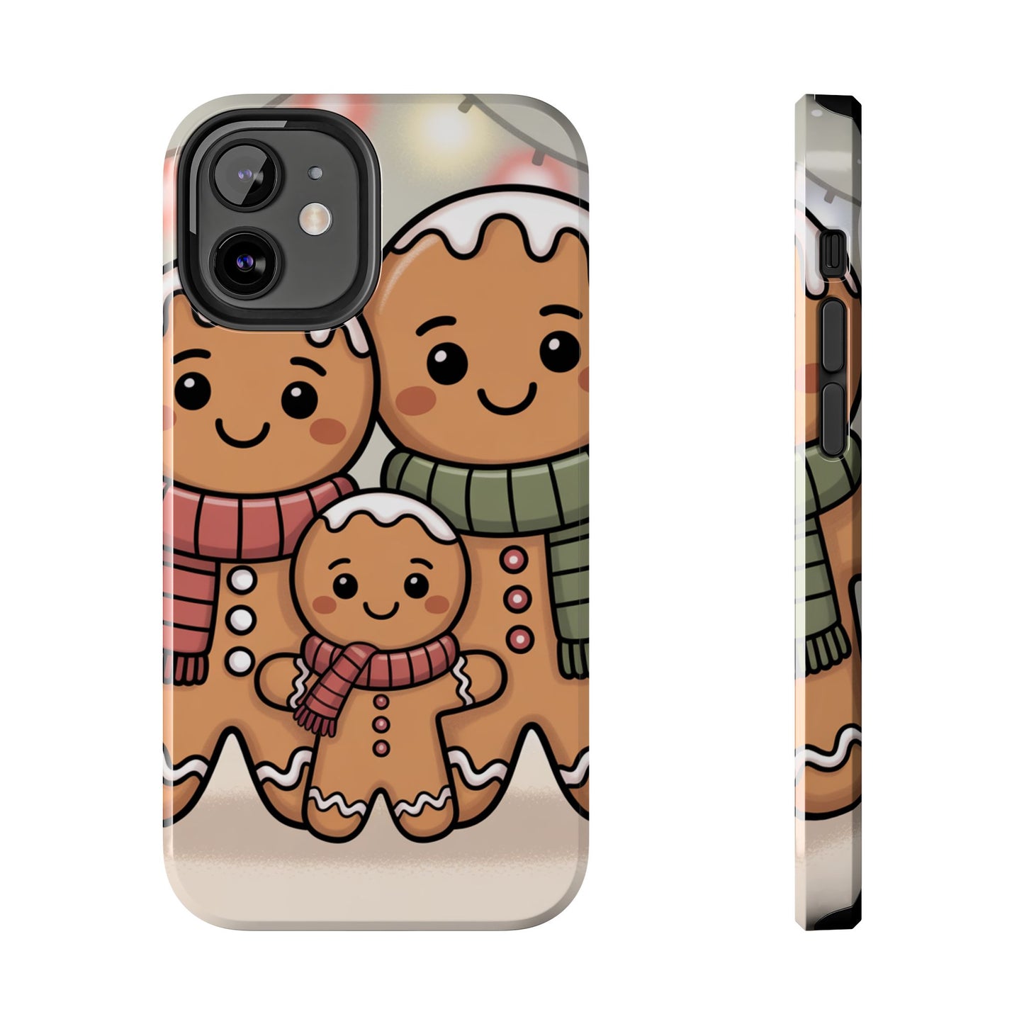 Gingerbread Cartoon Family Tough Phone Case – Festive Holiday Protection