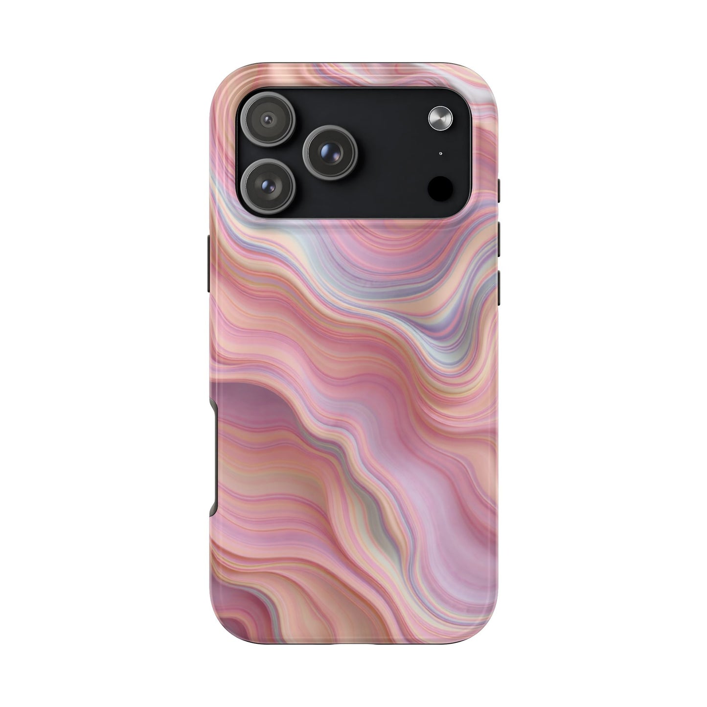 Stylish Tough Phone Cases - Abstract Pink Marble Design