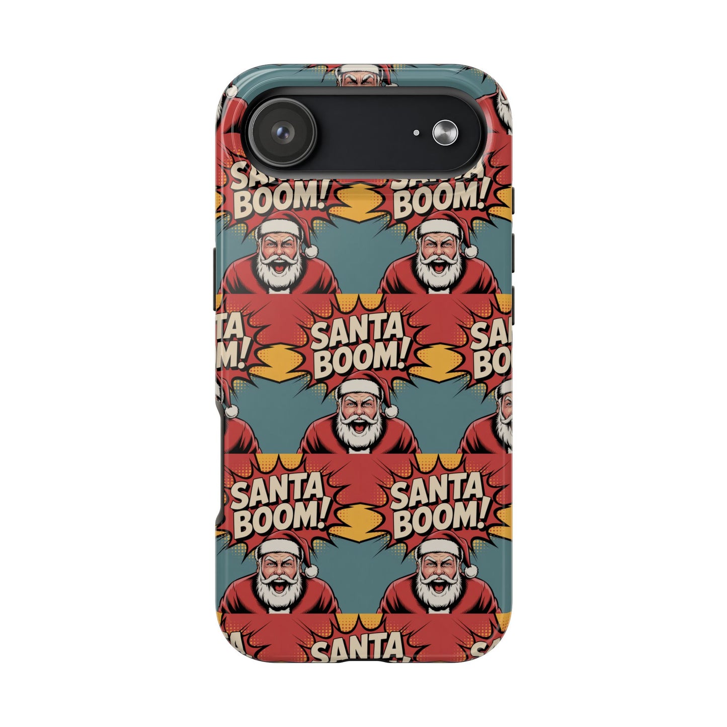 Festive Santa Boom Pattern Tough Phone Case