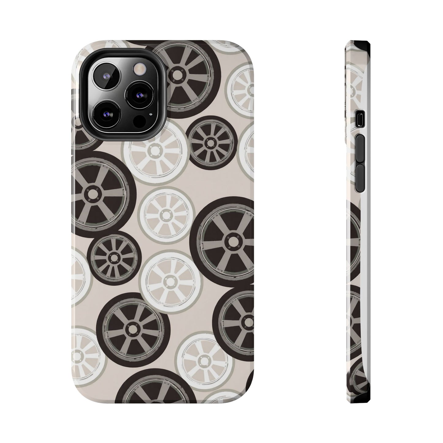 Racing Wheel Design Tough Phone Case – Durable Protection for Automotive Enthusiasts