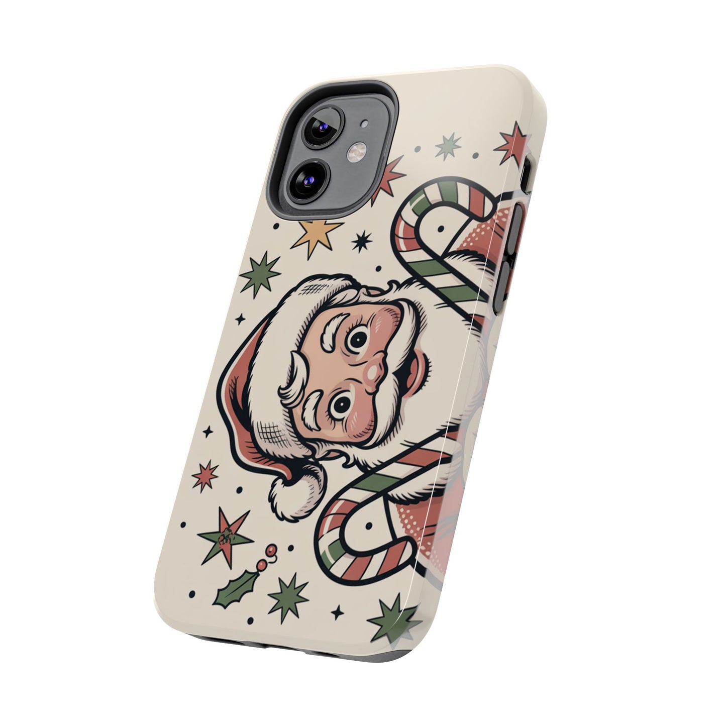 Retro Santa Tough Phone Case - Festive Holiday Design