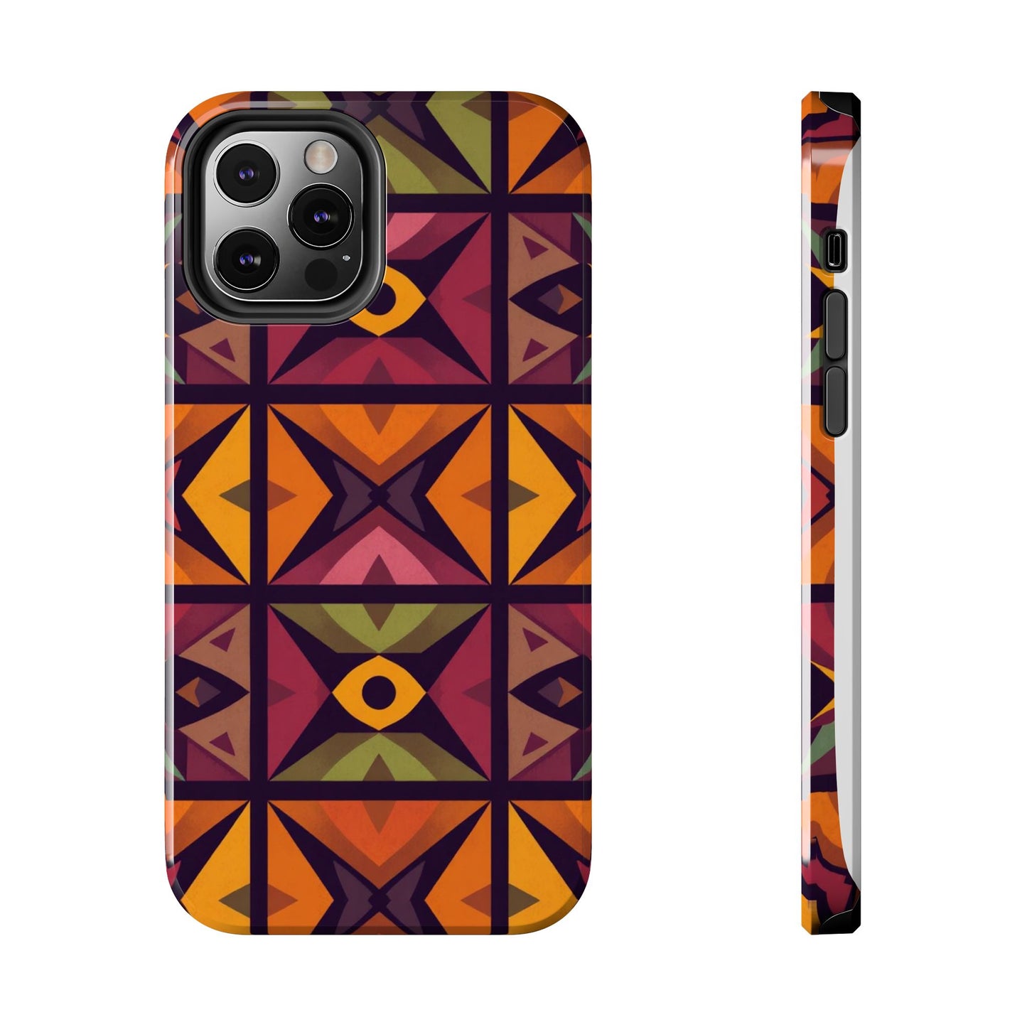Vibrant Tribal Geometric Tough Phone Case - Colorful Protection for Your iPhone