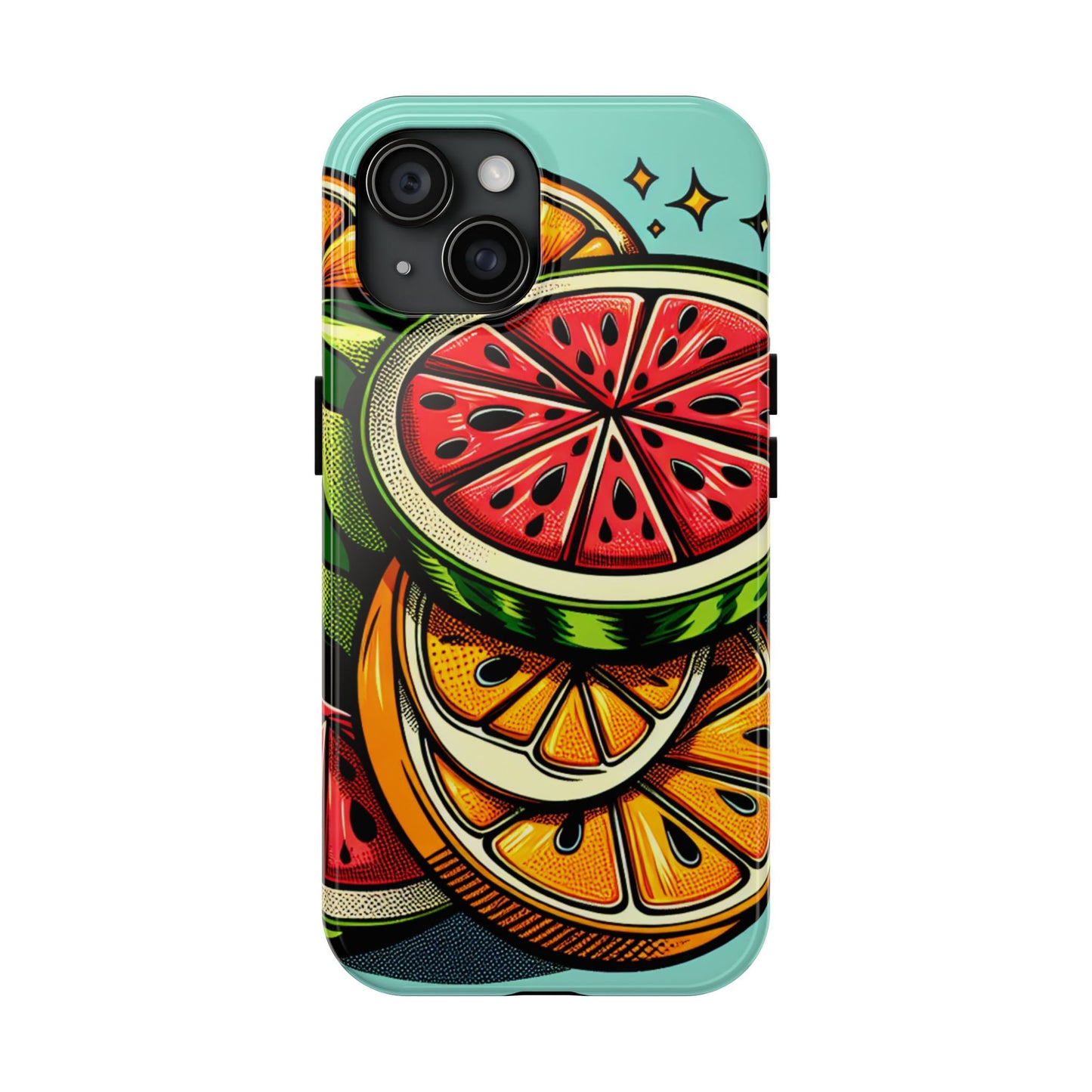 Vibrant Citrus Tough Phone Case - Fruit Slice Design - for iPhone