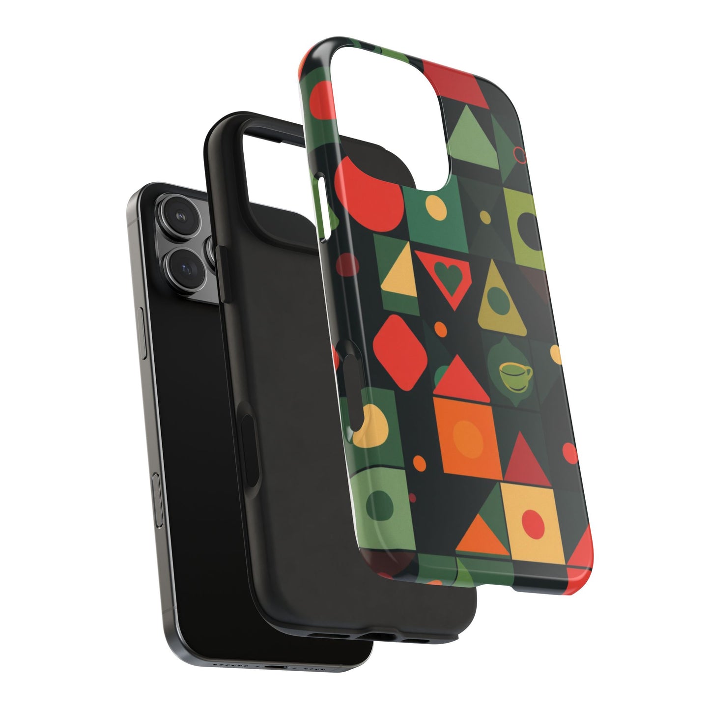 Vibrant Geometric Tough Phone Cases – Stylish Protection for Trendsetters - for iPhone