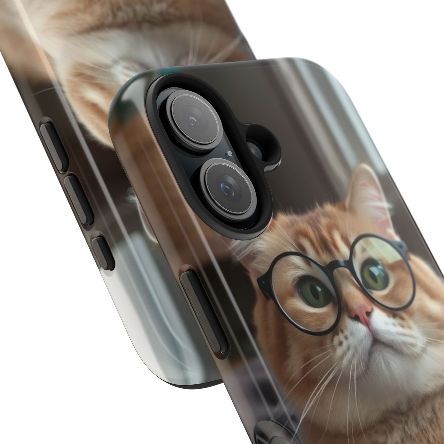 Cute Cat Glasses Tough Phone Case - Fun & Stylish Protection for Cat Lovers
