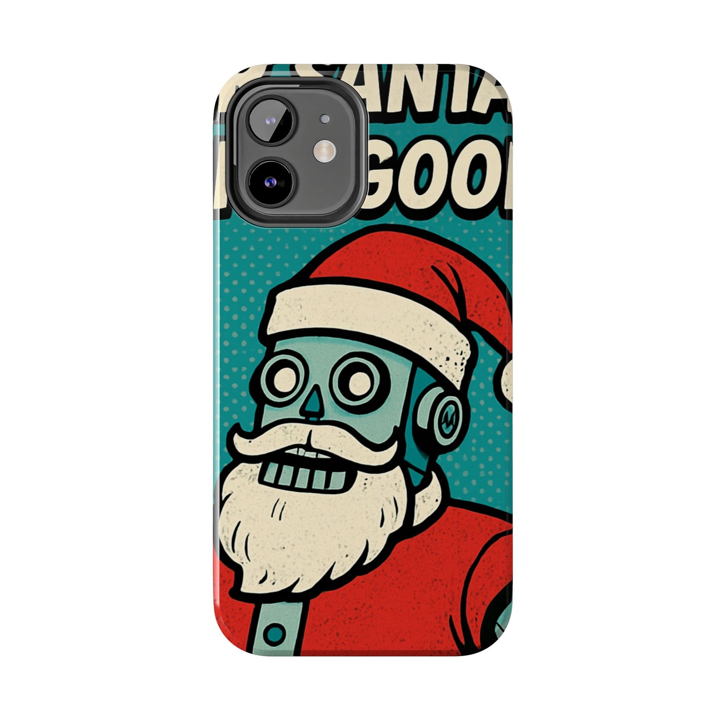 Santa Robot Phone Case - Durable Tough Design for Holidays