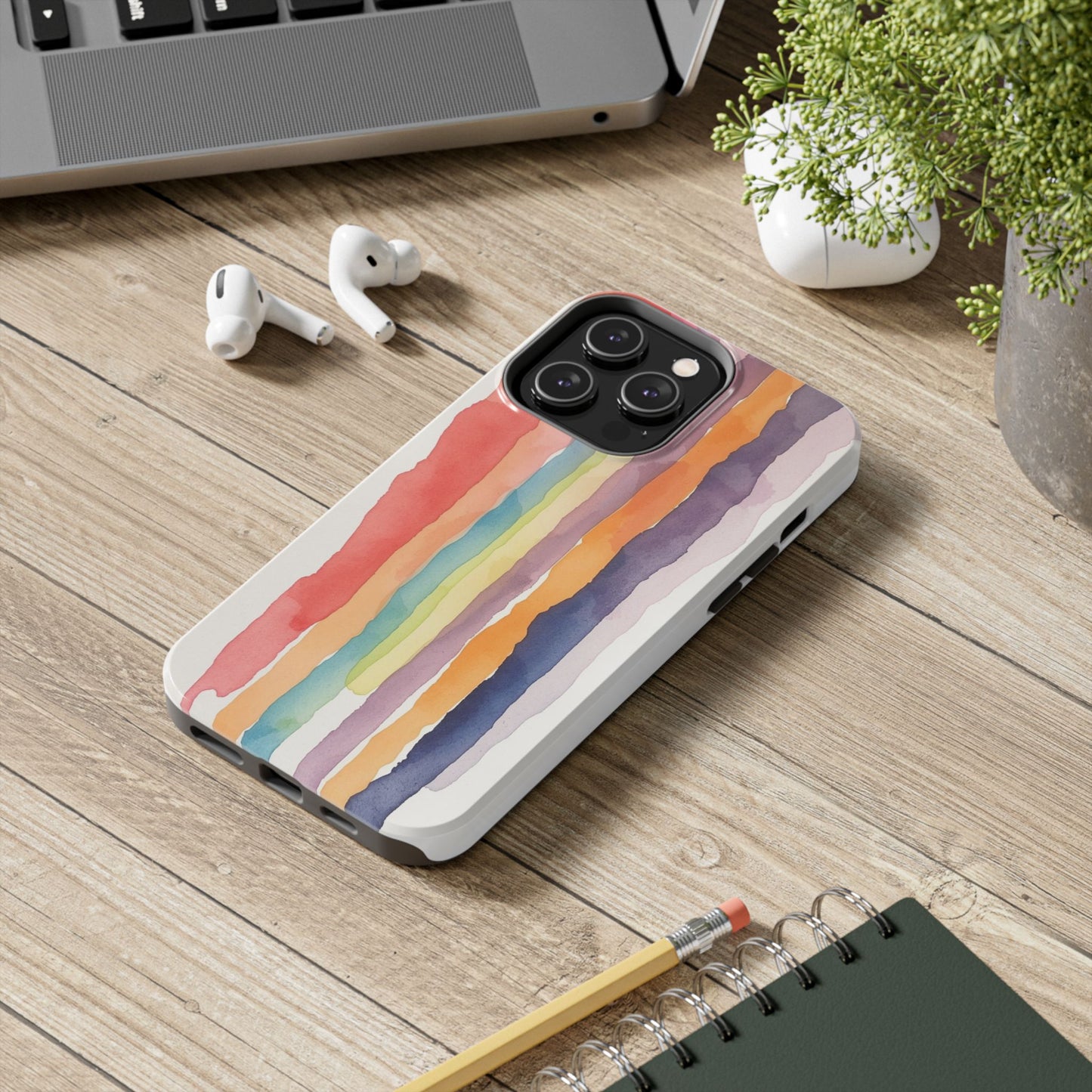 Colorful Watercolor Tough Phone Case - Stylish and Durable Cover for Creative Souls