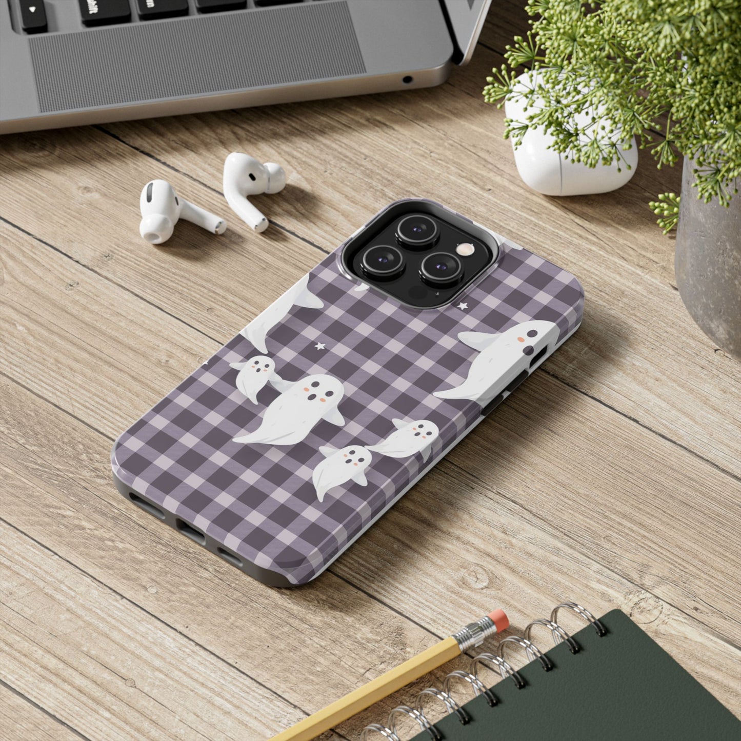 Cute Ghosts Tough Phone Case - Whimsical Halloween Design for Spooky Vibes