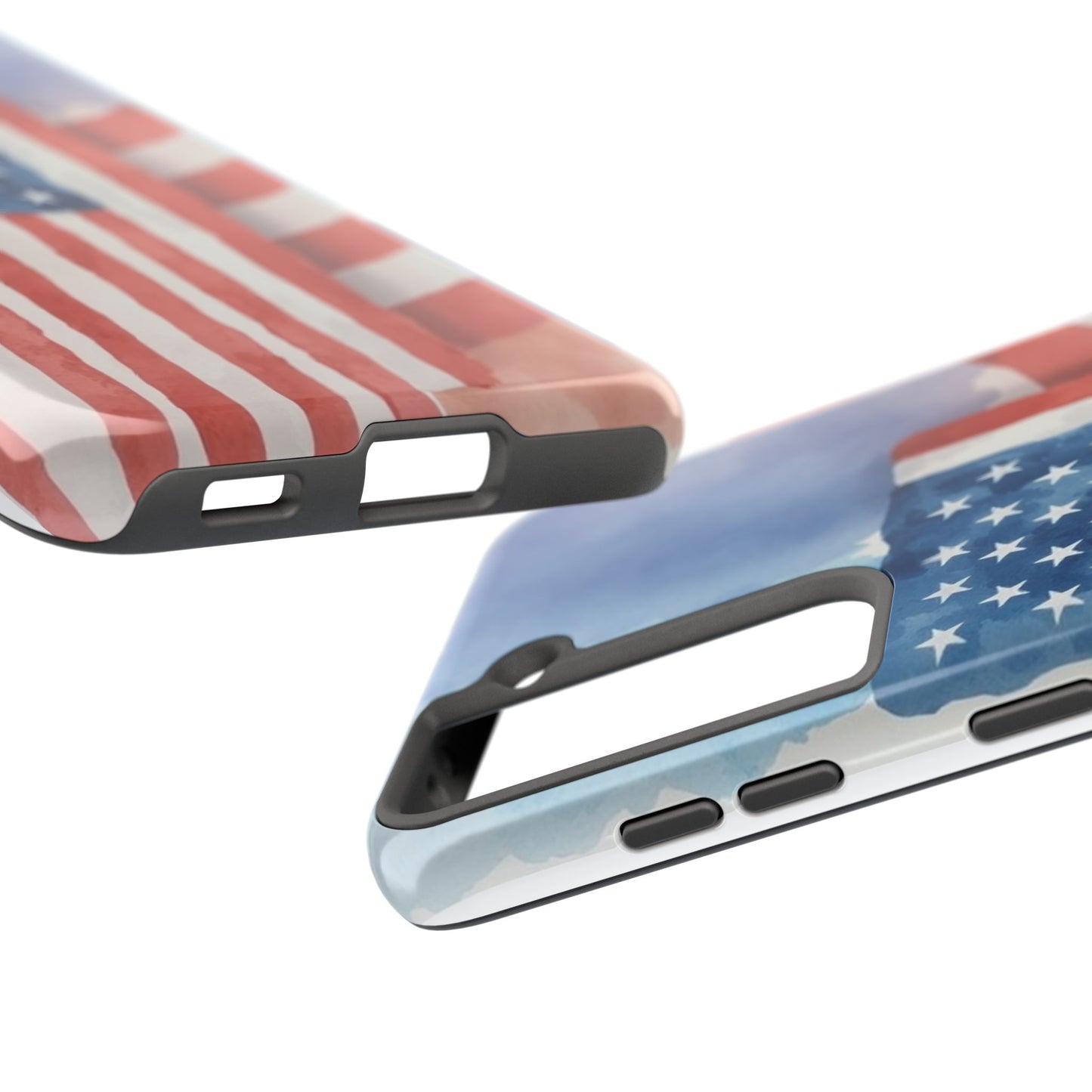 Abstract Watercolor American Flag Design - Tough Phone Case - for iPhone