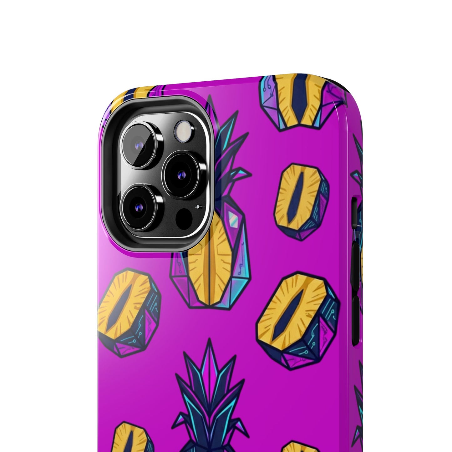 Cyberpunk Origami Pineapple iPhone Case