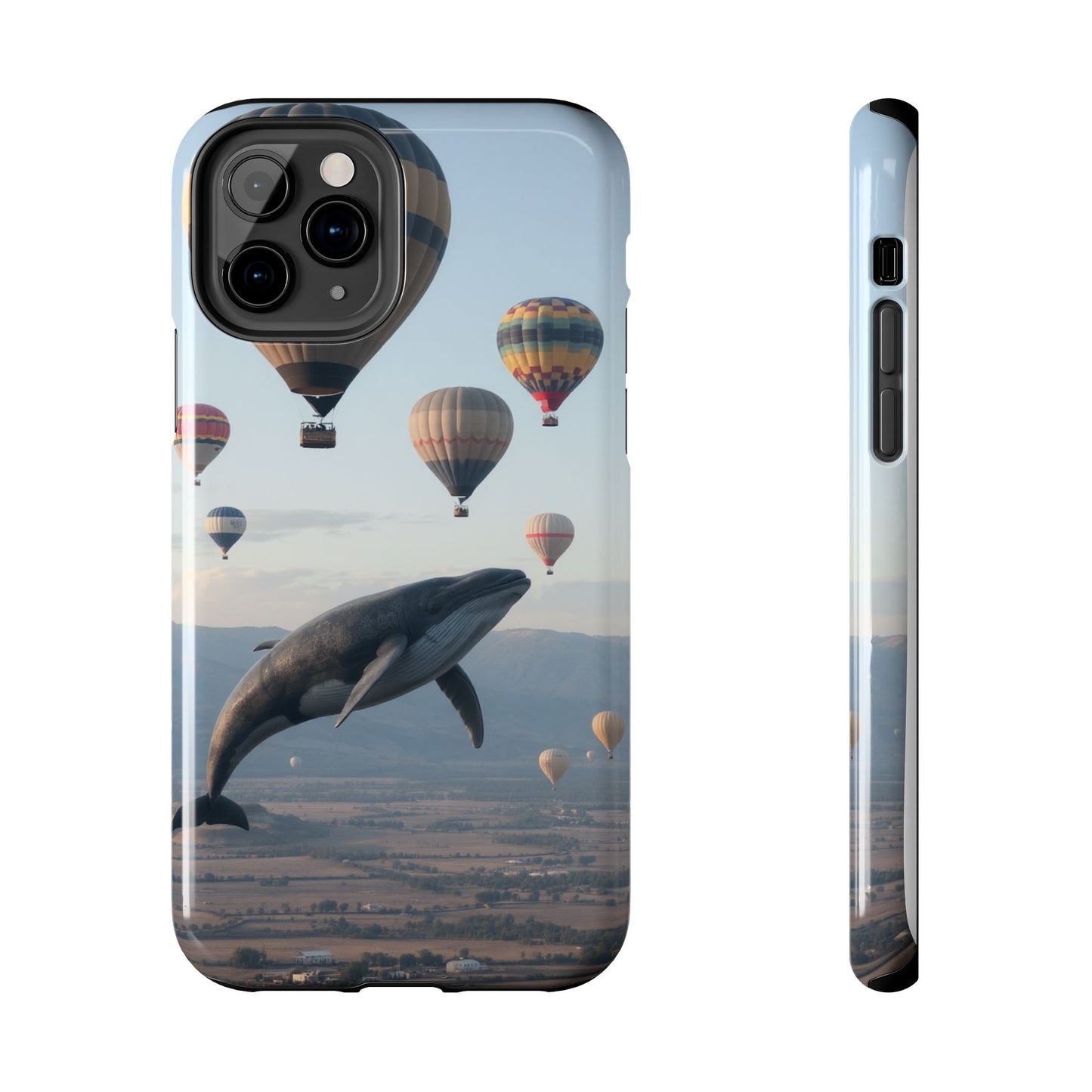 Whale Hot Air Balloon Tough Phone Case - Adventure & Nature Lovers