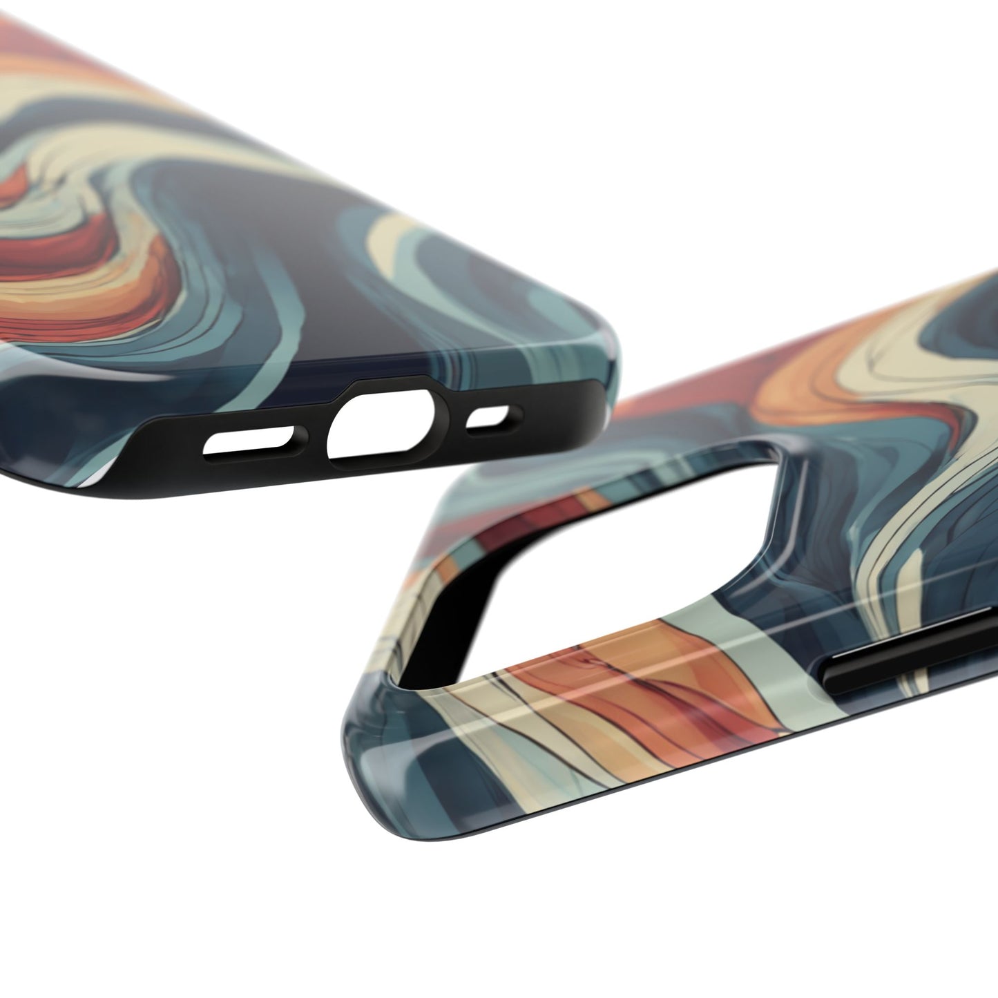 Abstract Wave Tough Phone Case | Stylish Protection for Daily Use - for iPhone