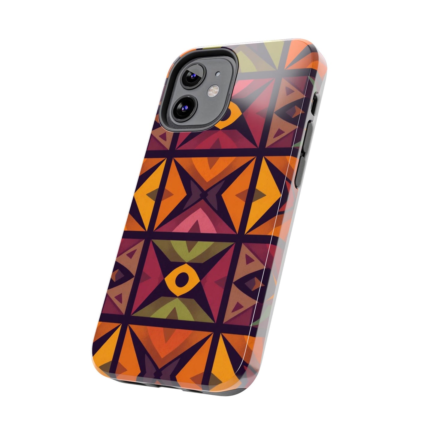 Vibrant Tribal Geometric Tough Phone Case - Colorful Protection for Your iPhone